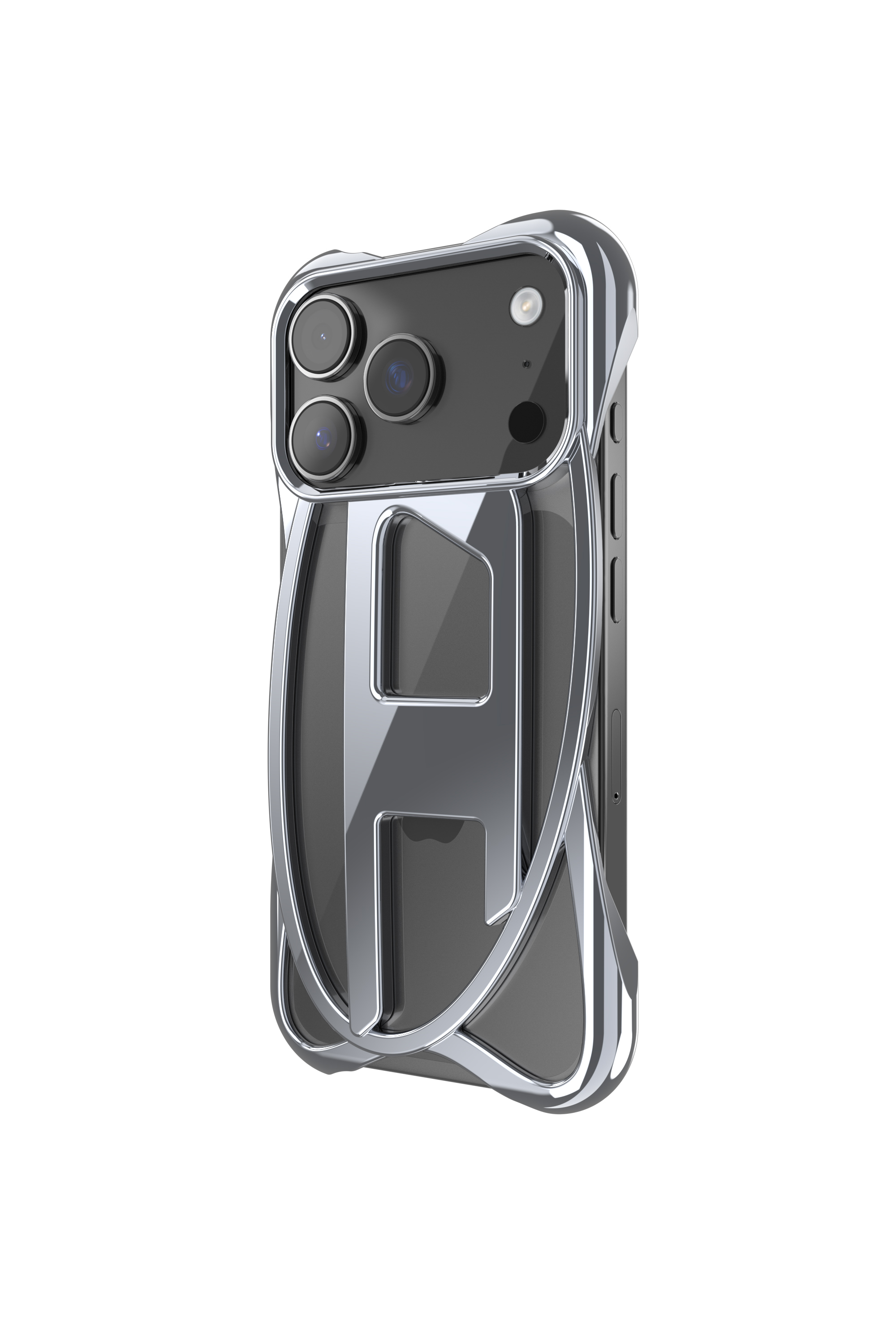 Women's Caged D glossy case for iPhone 17 Pro | Grey | Diesel