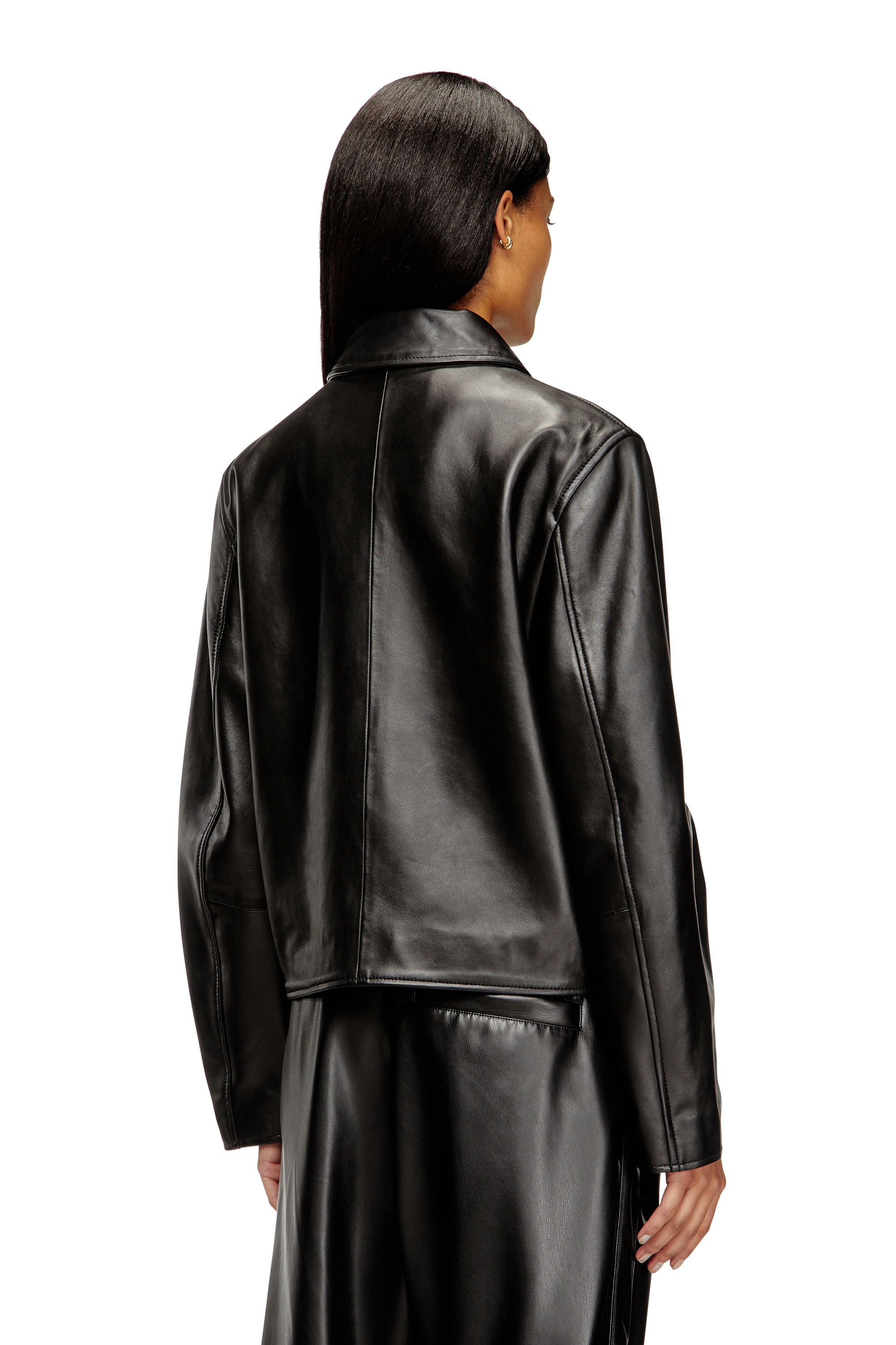 Diesel - L-AMAR-FEM-S2, Female's Coach jacket in leather in Black - 4