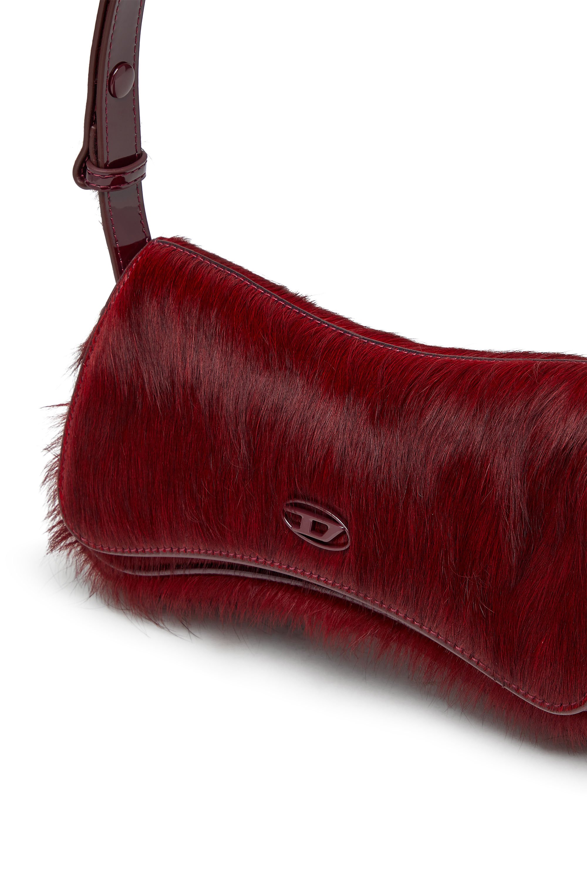 Diesel - PLAY CLUTCH, Pochette en cuir poilu coloré Femme in Rouge - 5