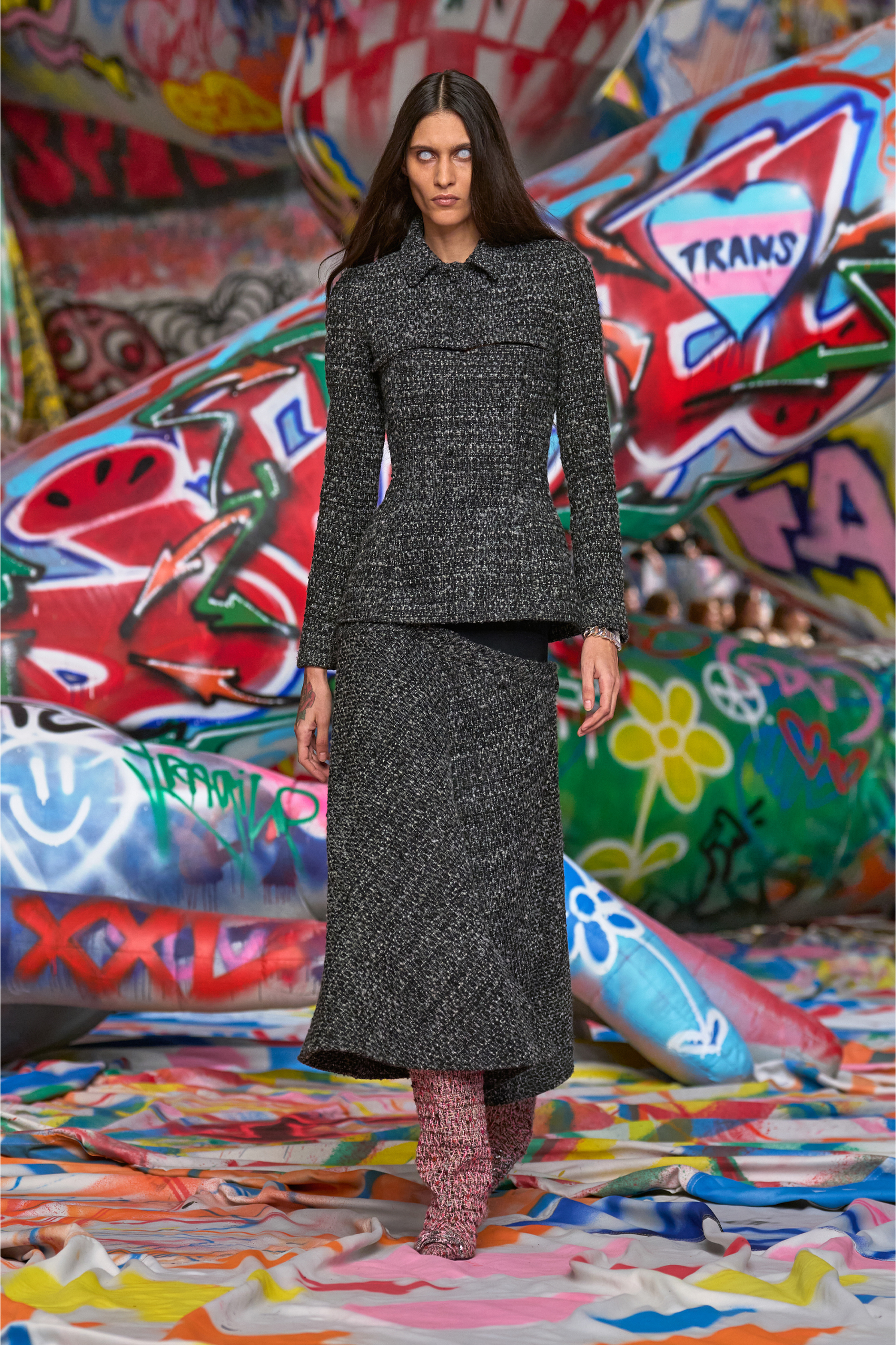 Diesel - O-GRACE, Jupe bouclée avec taille extensible Femme in Noir - 6