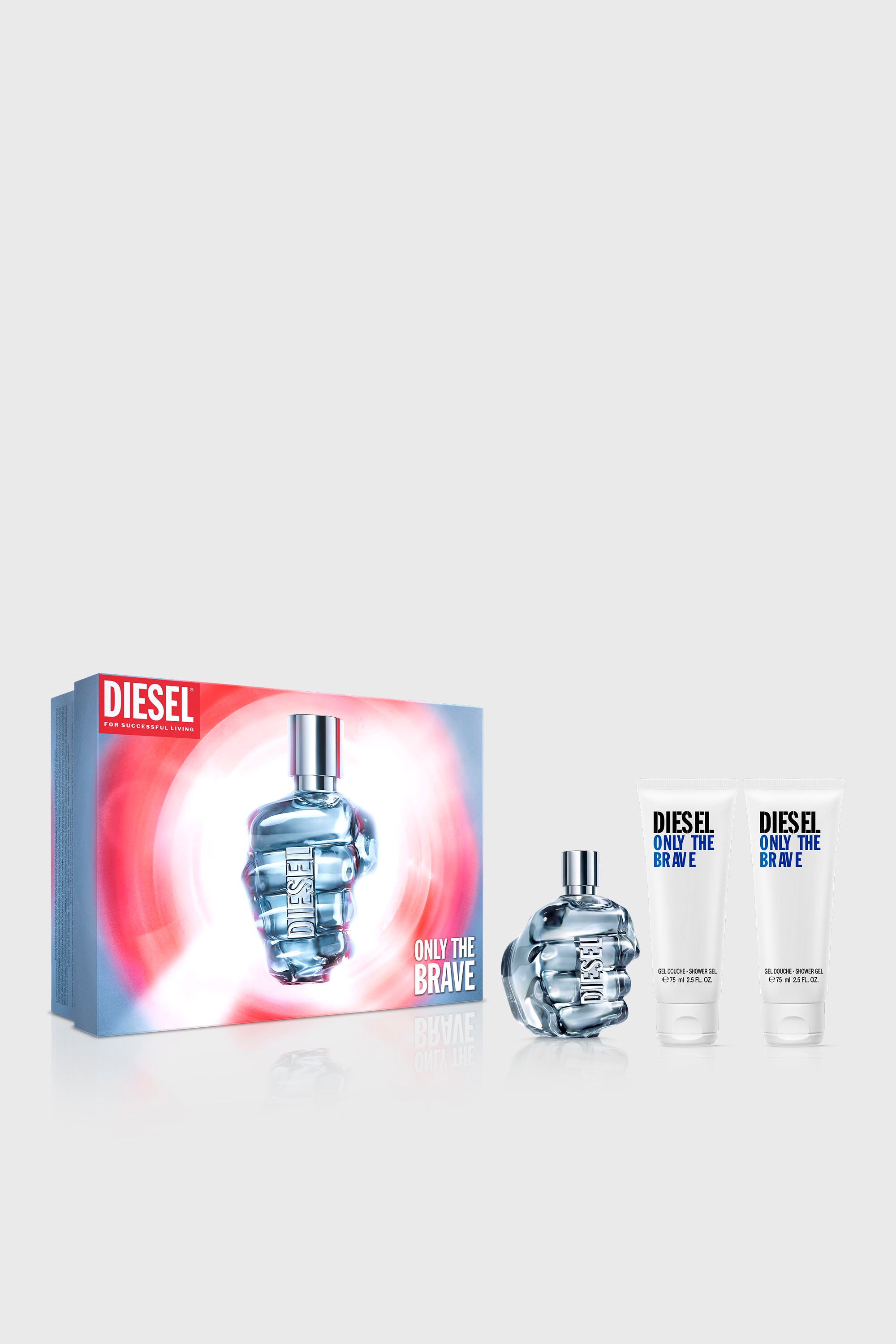 Diesel - DIESEL OTB EDT SET 125ML+2SG75 LG271700, Man's Only The Brave Giftset, Eau De Toilette in Blue - 1