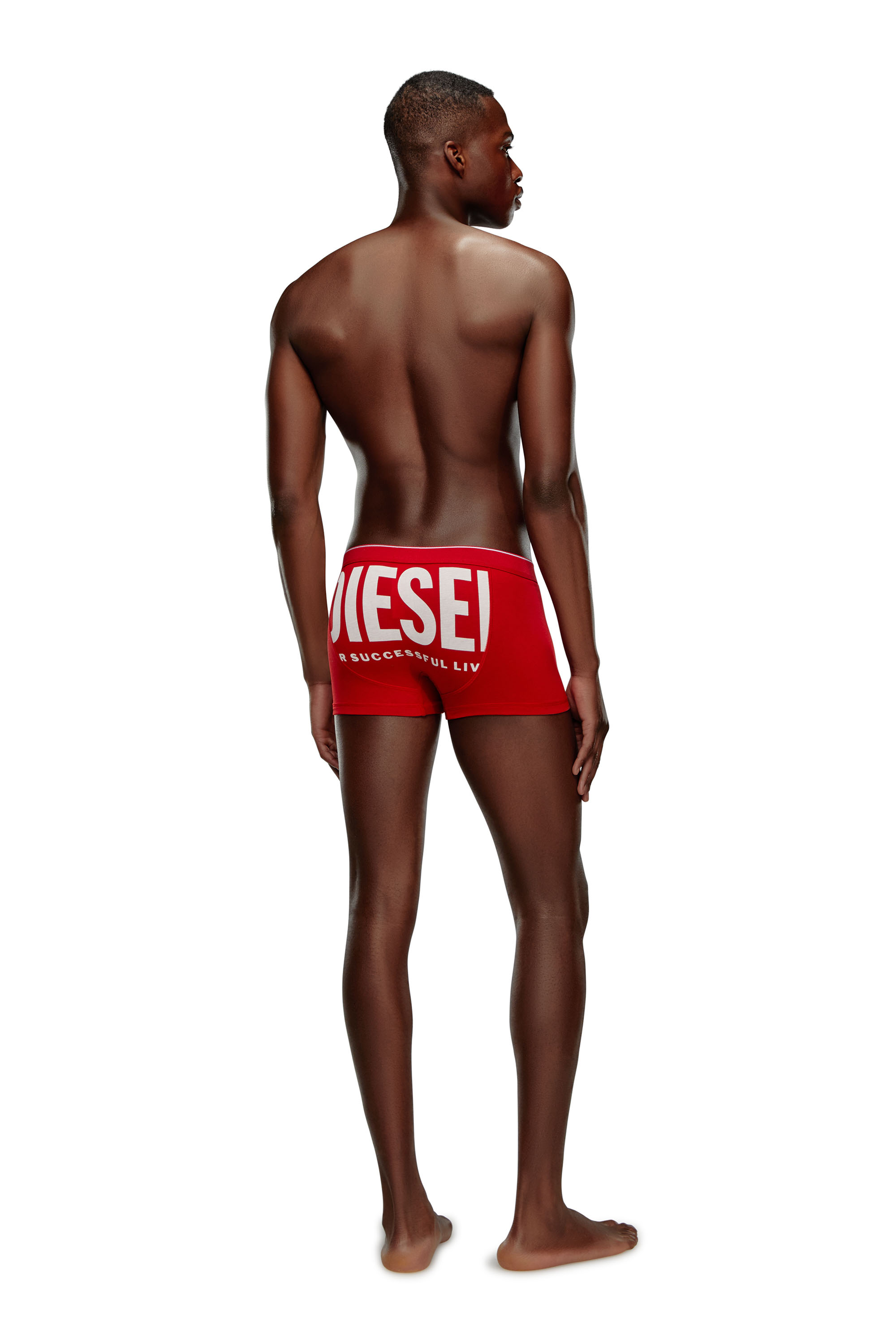 Diesel - UMBX-DAMIEN-H, Man's Boxer briefs with maxi back print in Red - 2