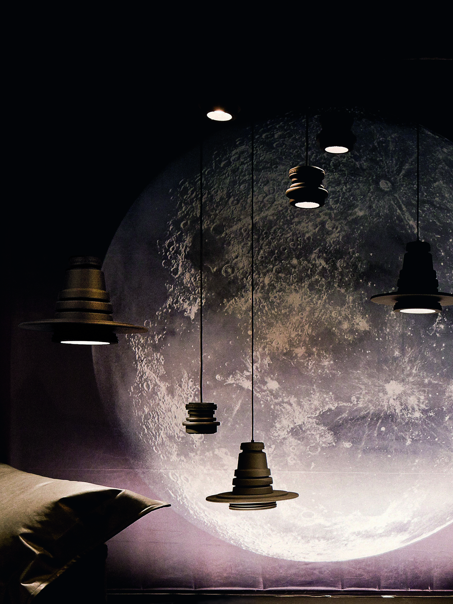 Diesel - TOOL PICCOLA SOSP, Lámpara pequeña inspirada en lente de cámara réflex Unisex in Negro - 4