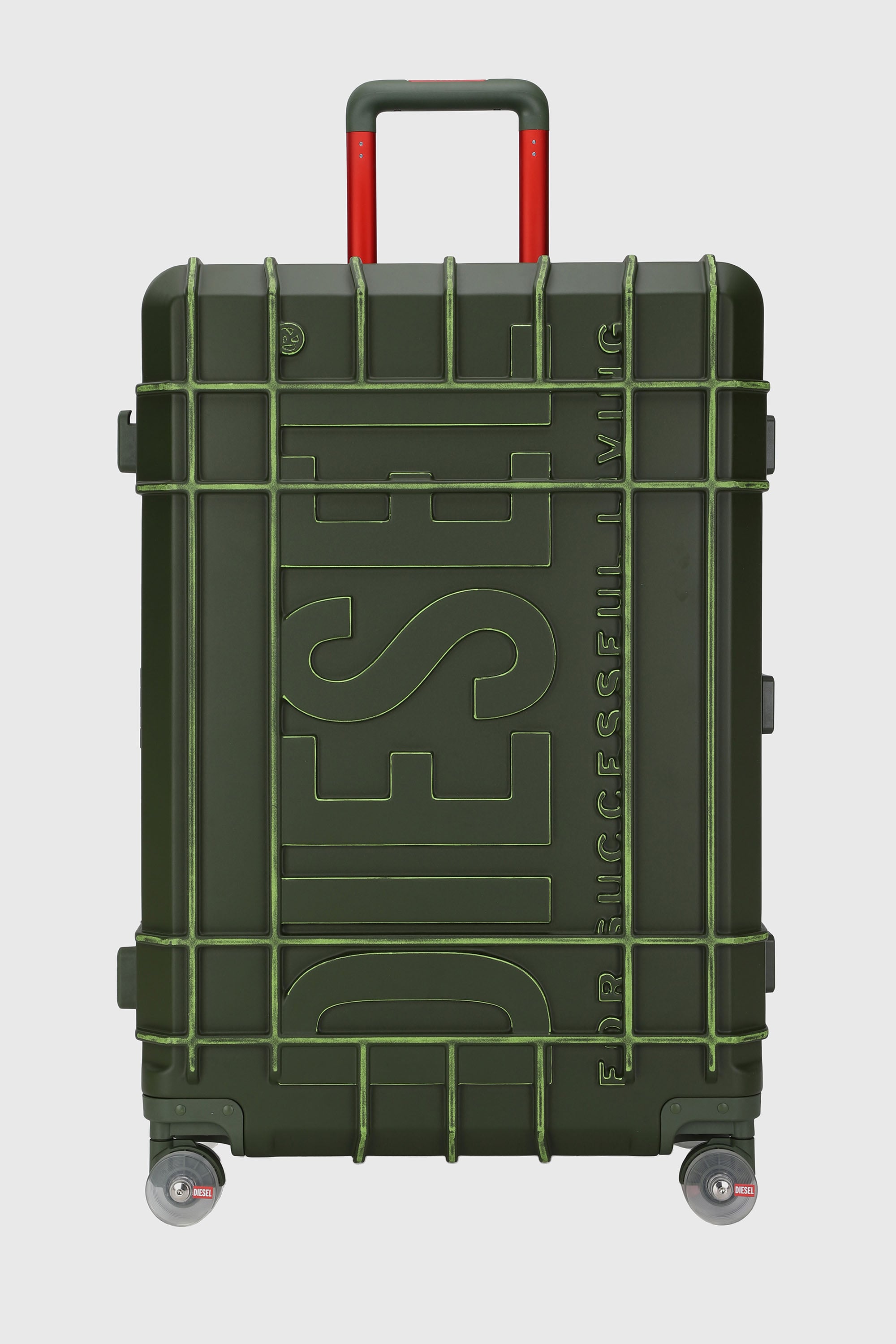 Diesel - DIESEL PC STRONG IMAGE TROLLEY- DSL003, Unisex's Rugged suitcase size L in Military Green - 1