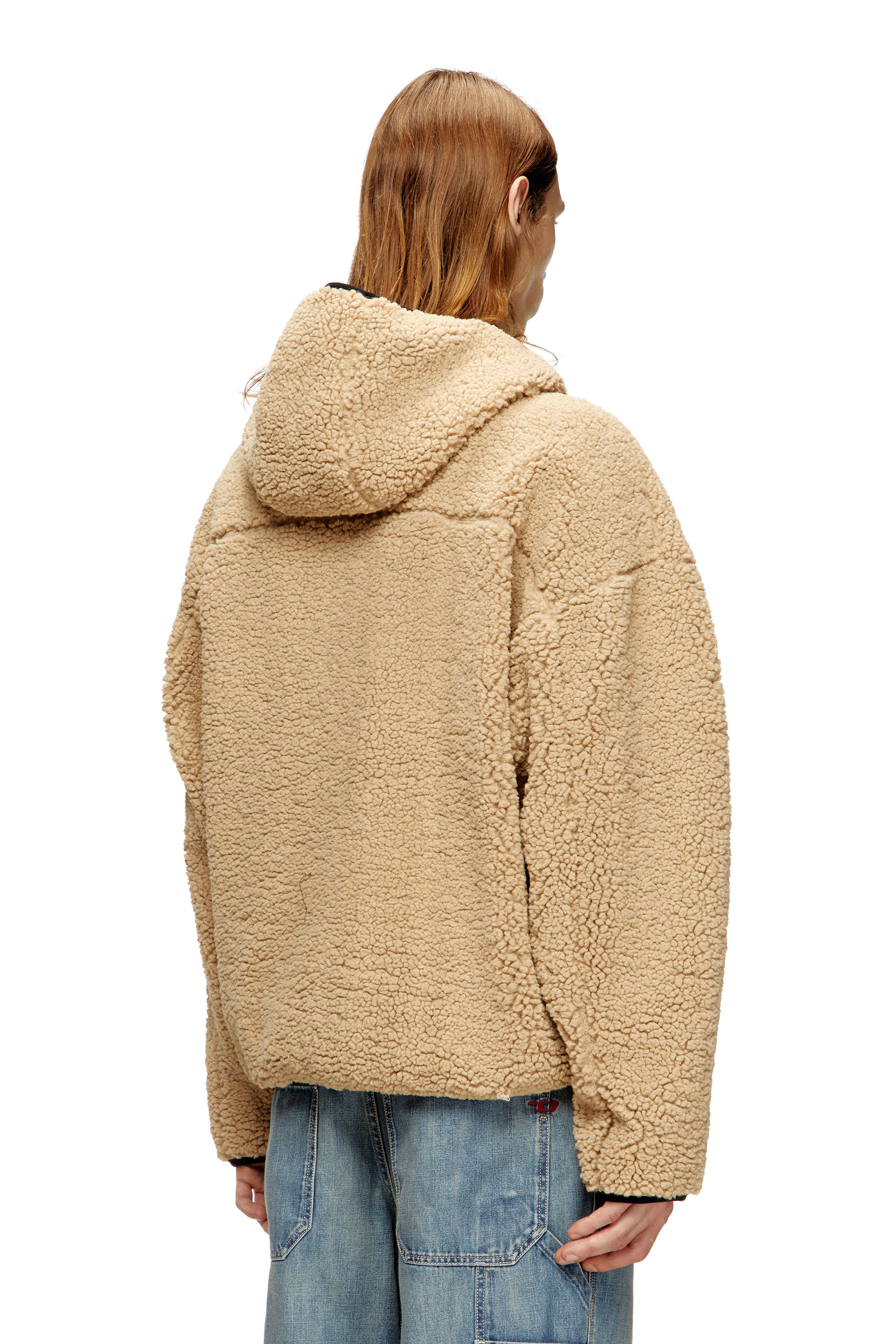 Diesel - S-ZAT, Male's Teddy hoodie sweatshirt in null - 4
