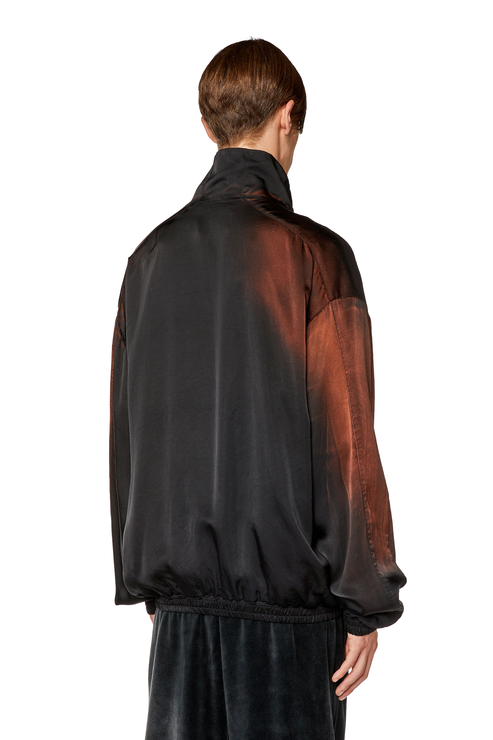 Men's bomber Jacket in solarised satin | Black | Diesel