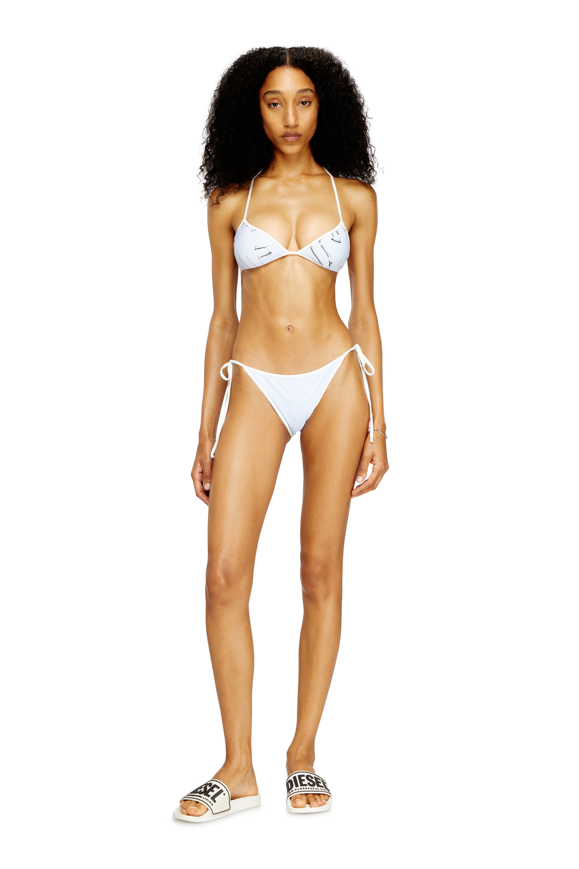 Diesel - KATE-D-CORE, Female's Bikini top with houndstooth graphic print in null - 3