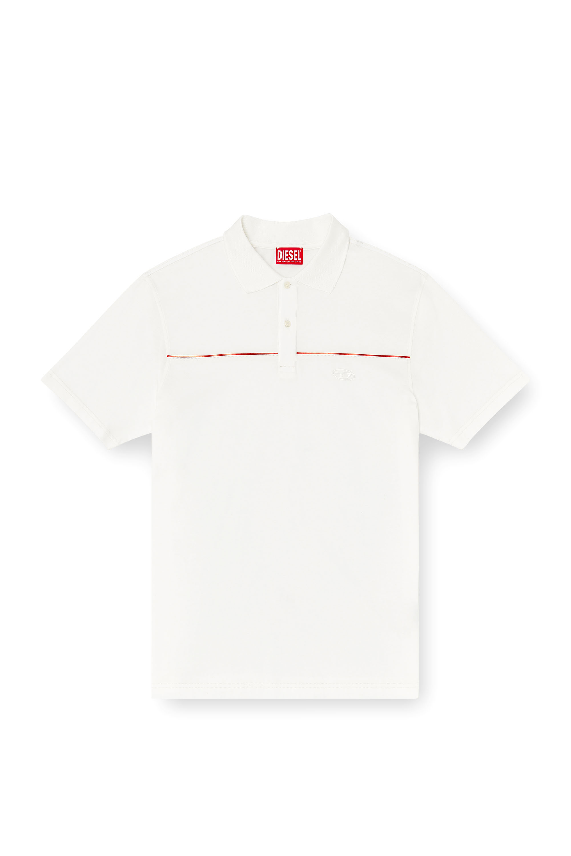 Diesel - T-REJUST-PIPING, Man's Polo shirt with contrast piping in null - 2