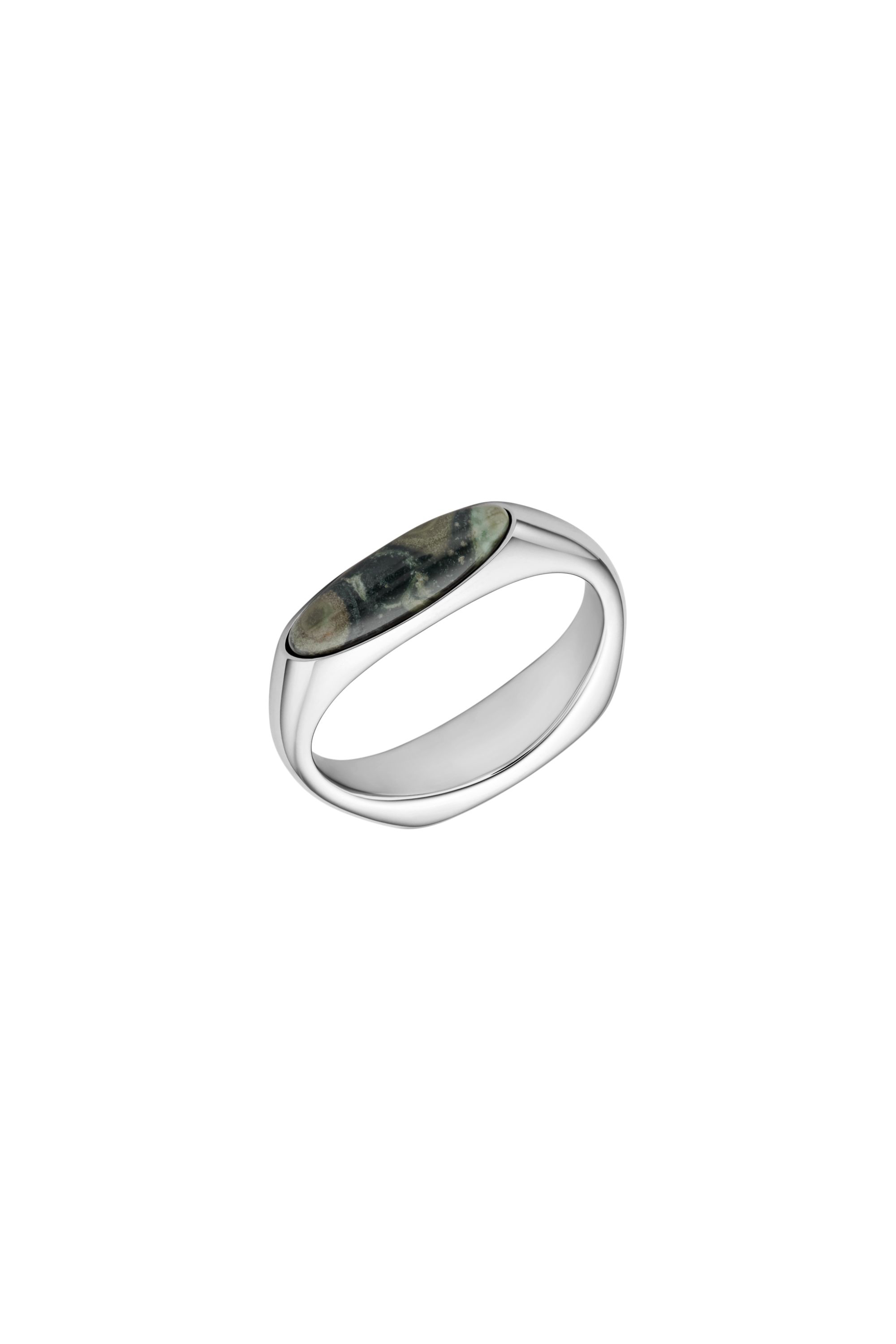 Diesel - DX167940 JEWELLERY, Anillo sello de acero inoxidable Unisex in Plateado - 1