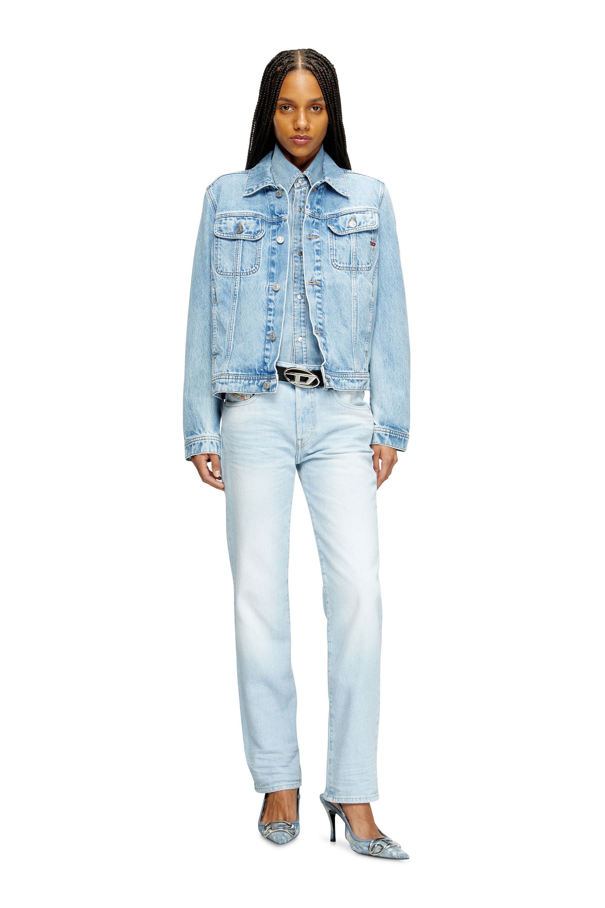 Diesel - Woman's Regular Jeans 1989 D-Mine 09M11, Light Blue - 1