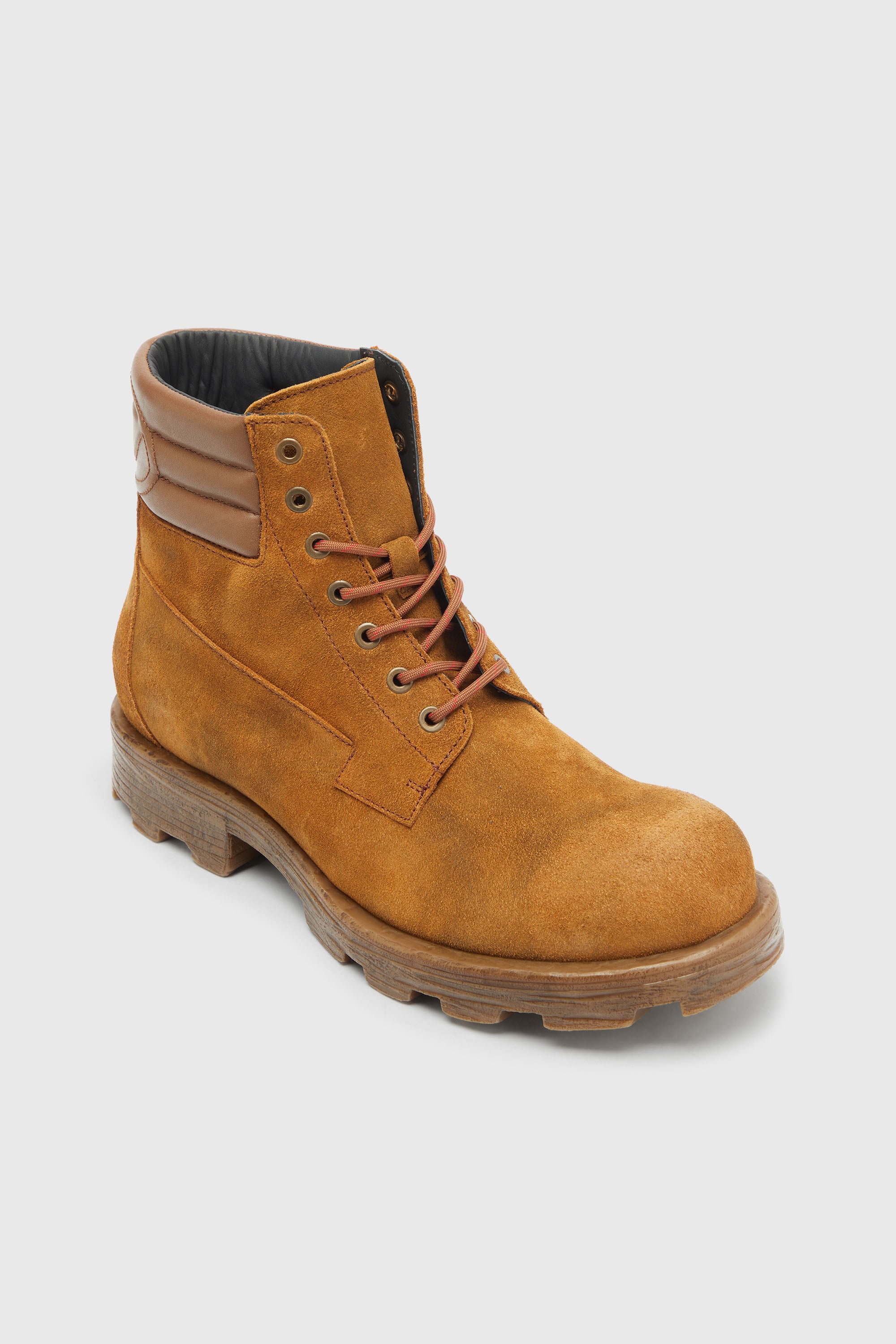 Men's D-Hammer - Combat boots in suede and leather | Brown | Diesel US