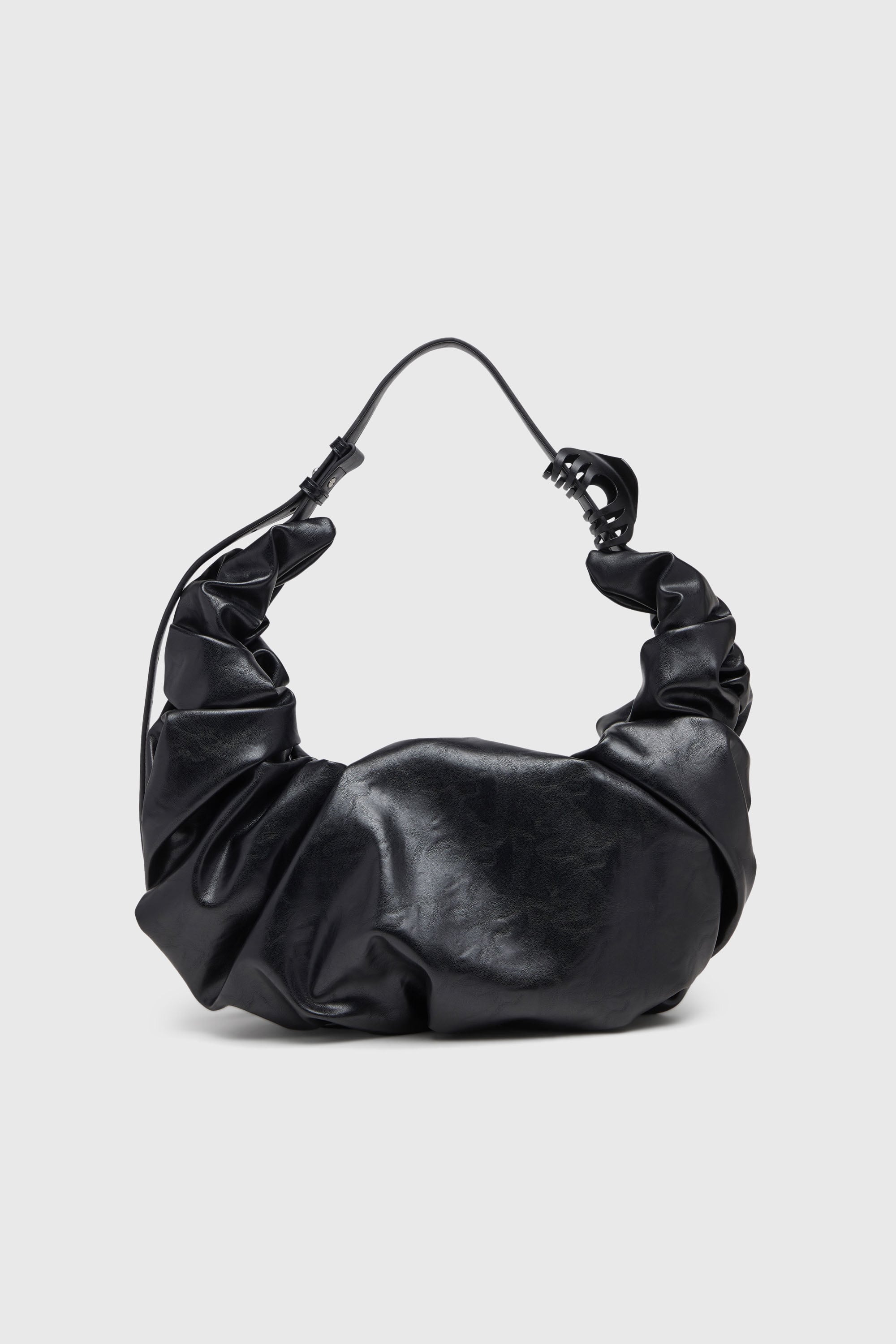 Women's Grab-D-Large scrunched hobo bag | Black | Diesel {{Country}}