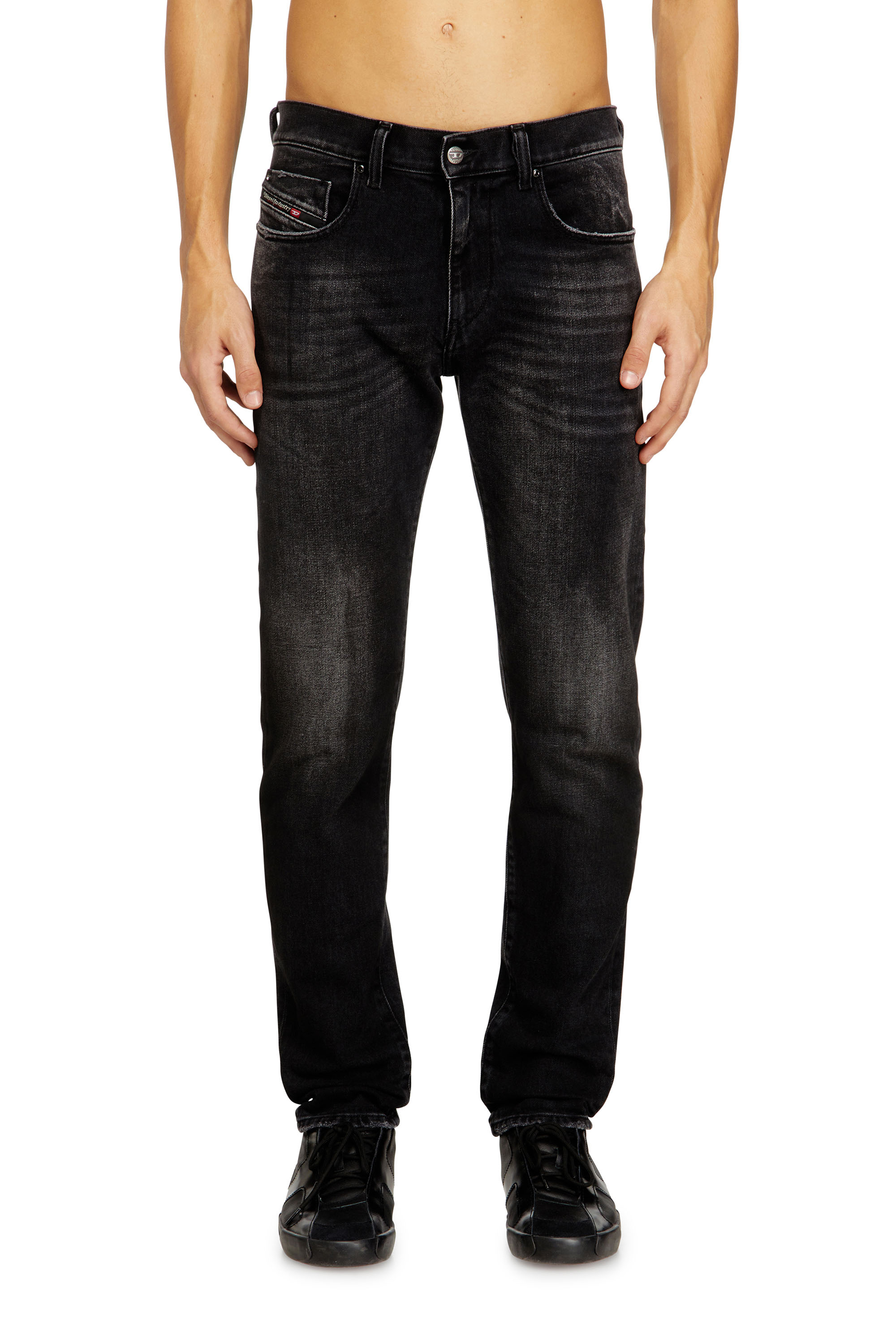 Diesel - Slim Jeans 2019 D-Strukt 09N42 Homme, Noir/Gris foncé - Image 1