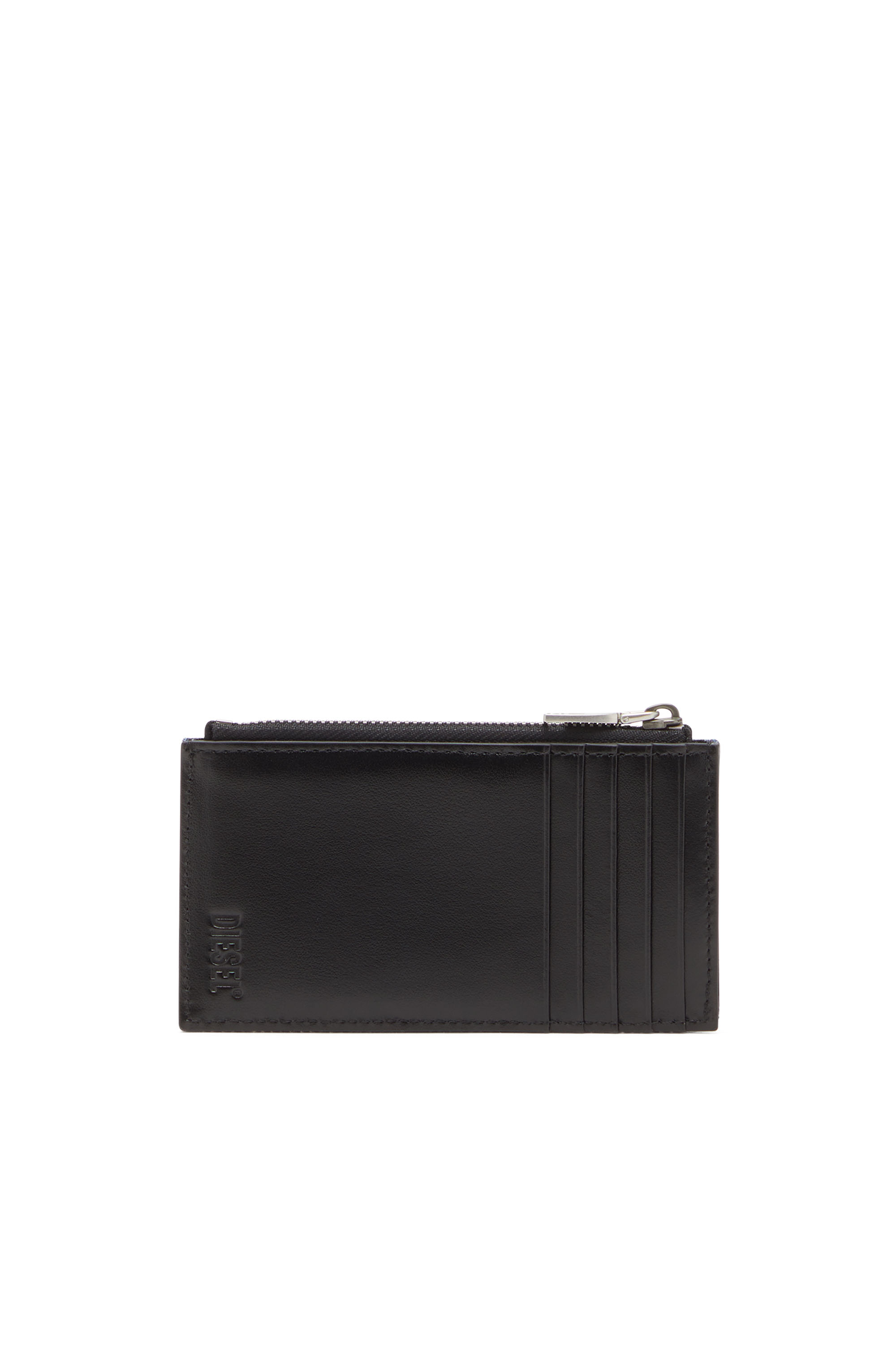 Diesel - 1DR CARD HOLDER III, Woman's Card holder in denim and leather in Blue - 2
