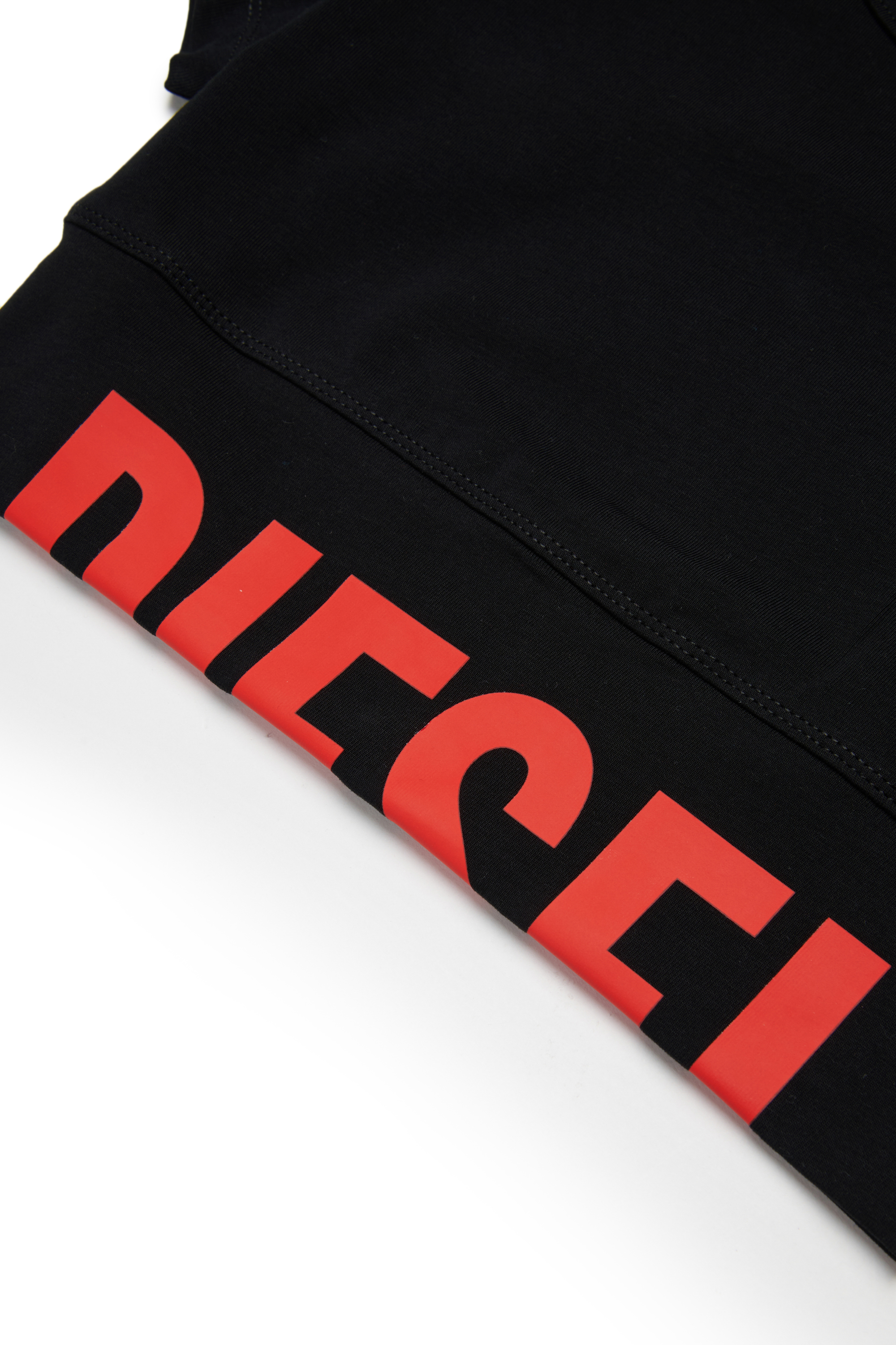 Diesel - TCEFY, Woman's Crop top with cut-off logo in Black - 4