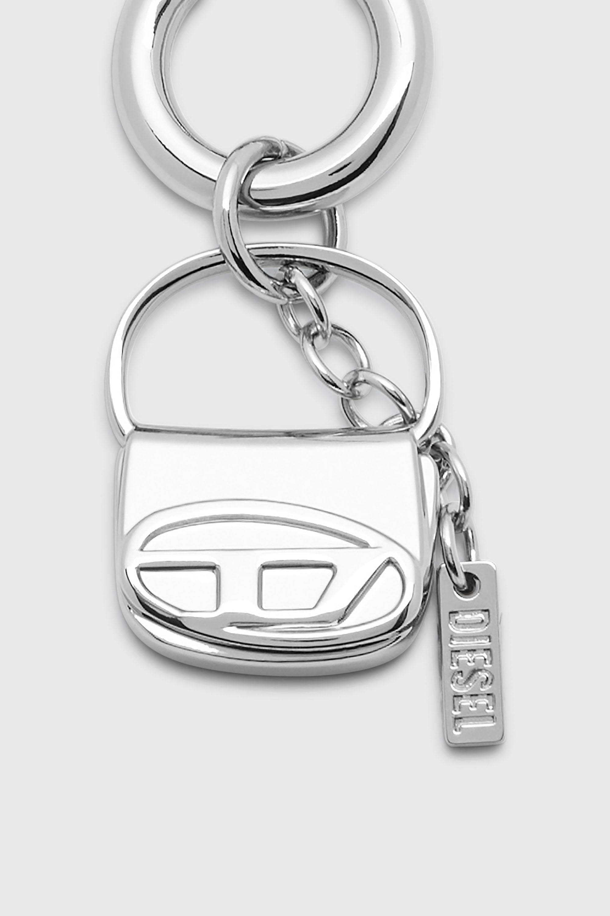 Diesel - CHARM-1DR, Breloque en m&eacute;tal avec mini breloque 1DR Femme in Gris argent&eacute; - 2