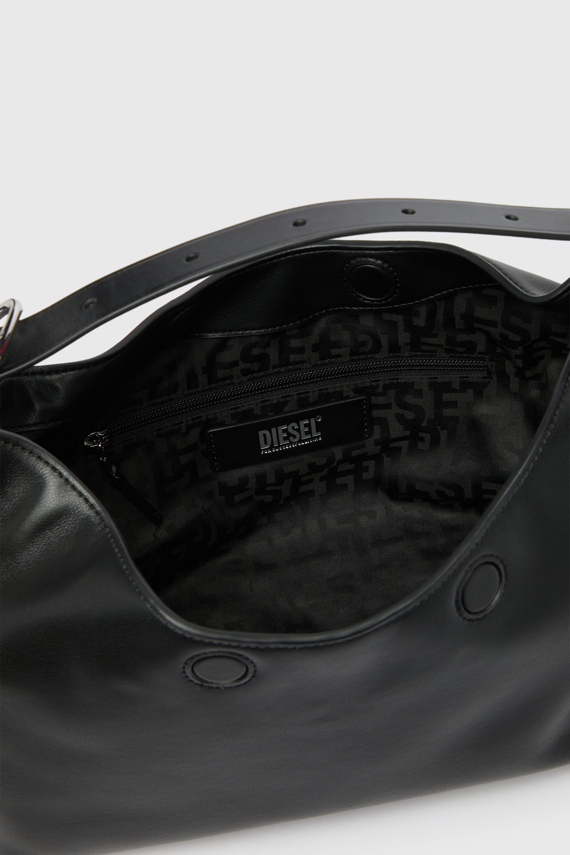 Diesel - D-LINE HOBO S, Woman's D-Line-Leather shoulder bag in Black - 6