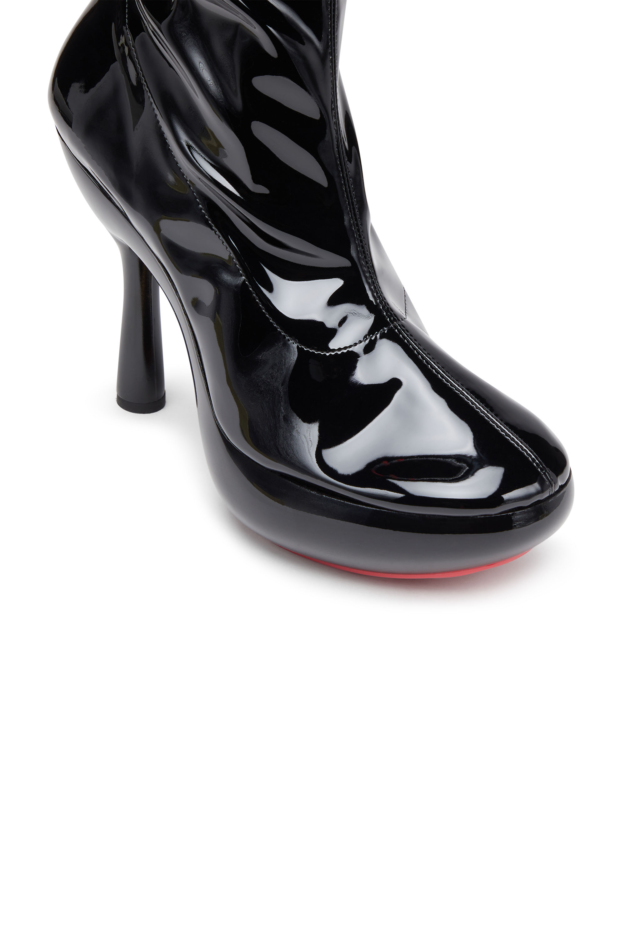 D-LAKE PLATFORM MIDB ZIP  STRETCH, Negro Diesel - D-LAKE PLATFORM MIDB ZIP  STRETCH, D-Lake-Botines con plataforma de poliuretano elástico de charol Mujer in Negro - 5