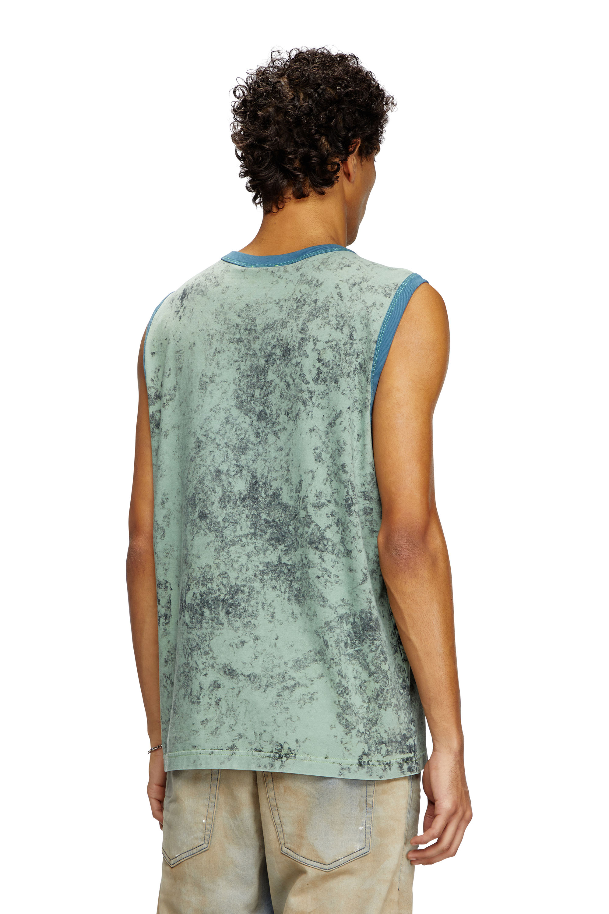 Diesel - T-BISCO-R1, Male's Treated tank top with Diesel Core logo in Green - 4