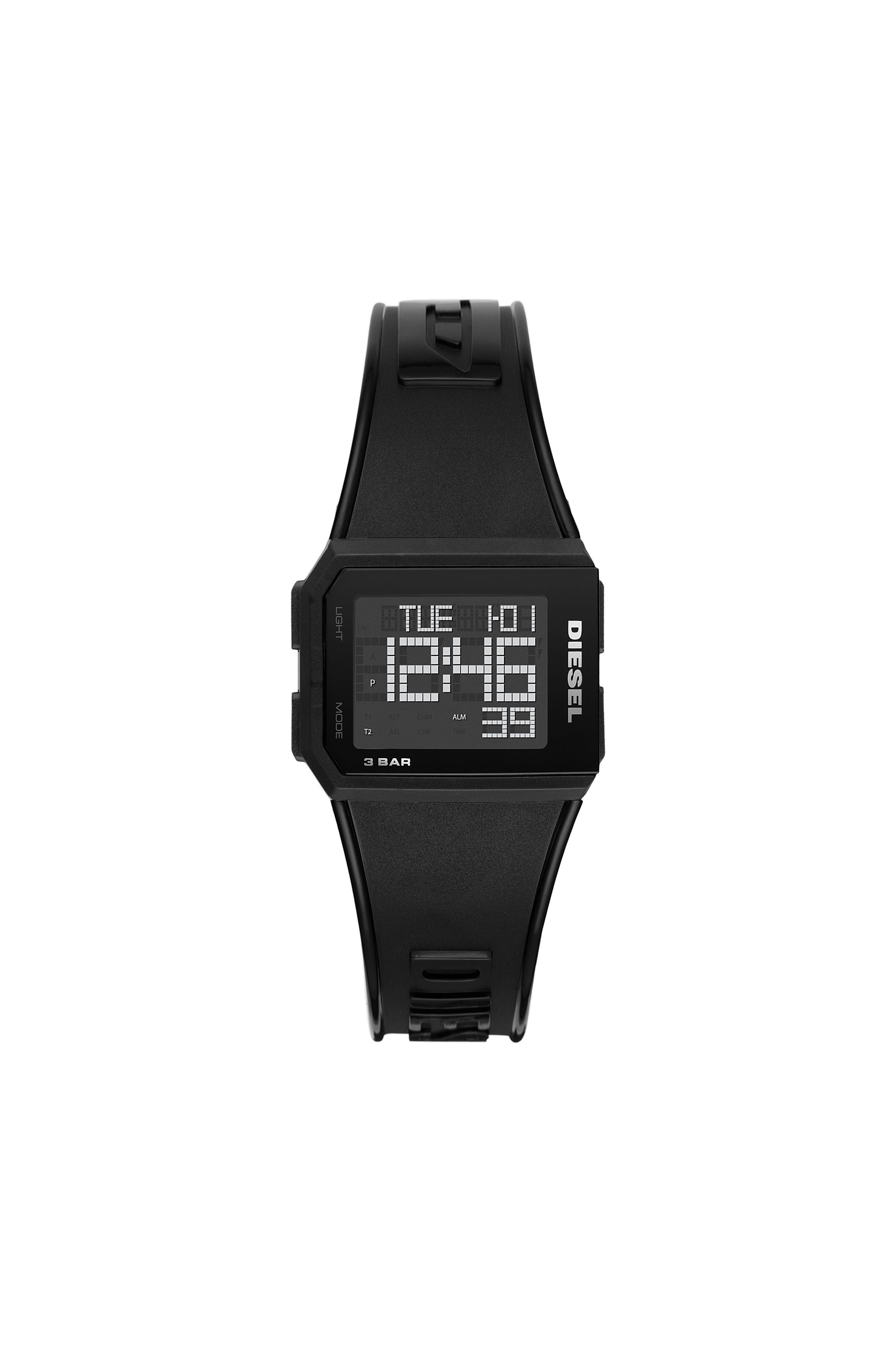 Chopped Digital Black Transparent Watch