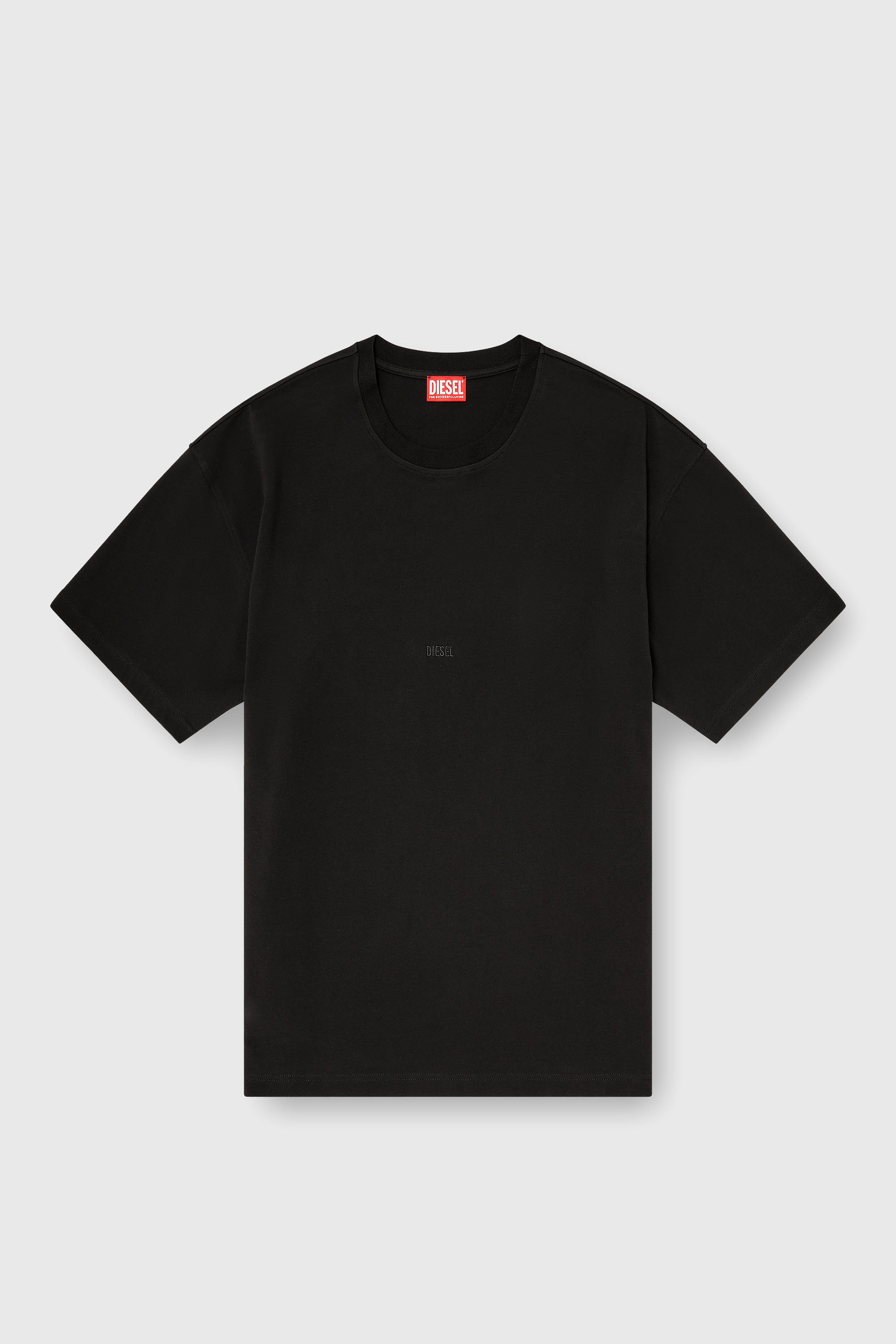 Diesel - T-BOXT-AA16, Man's Cotton-interlock T-shirt with logo embroidery in Black - 2