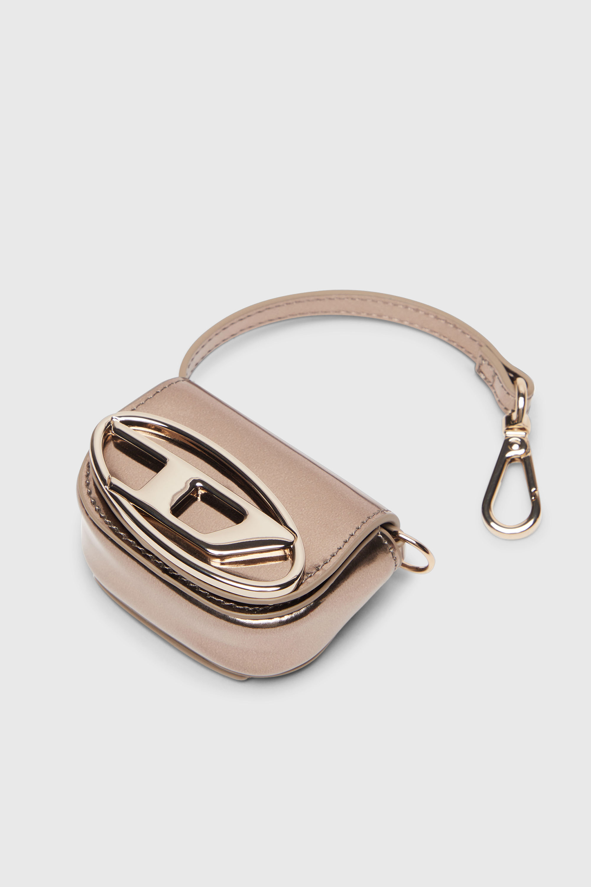 Diesel - 1DR XXS, Woman's Bag charm in metallic leather in Bronze - 2