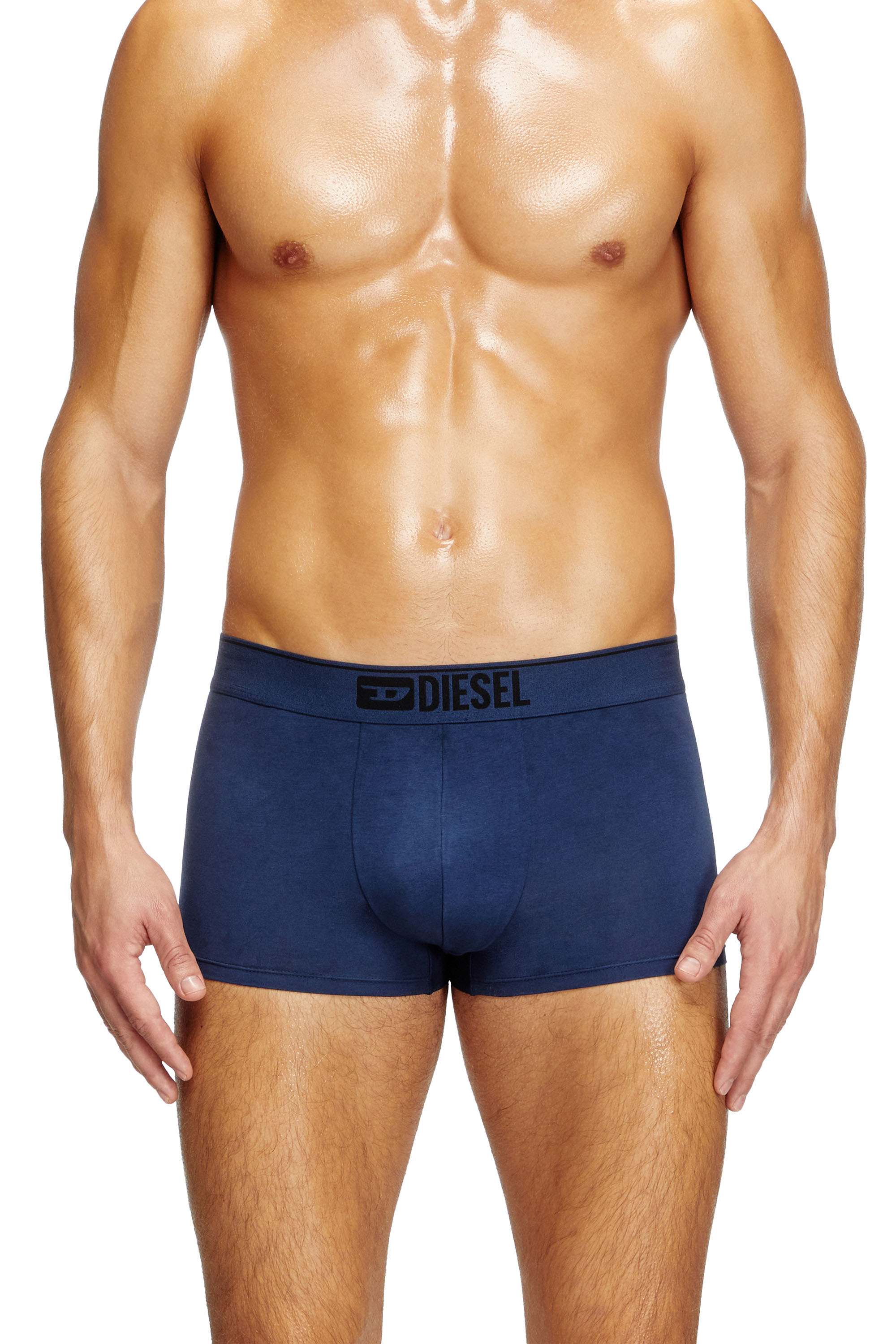 Diesel - UMBX-DAMIENTHREEPACK, Paquete de tres bóxers ajustados lisos Hombre in Azul marino - 1