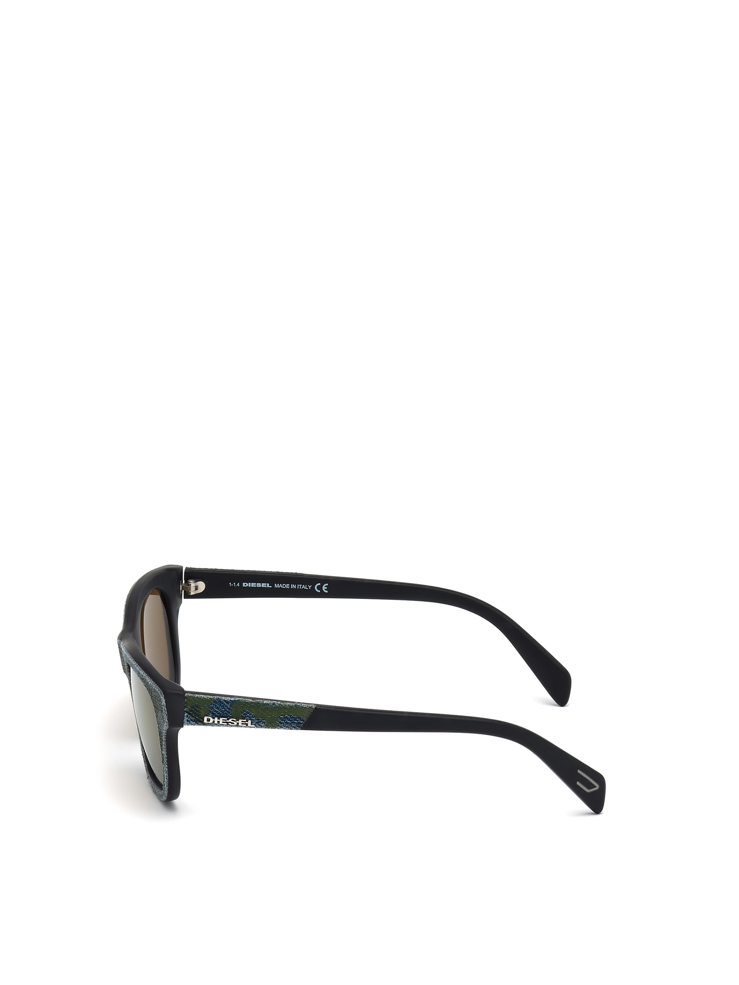 Diesel - DL0111, Unisex's Eyewear with unique denim frame front in Green Camouflage - 5