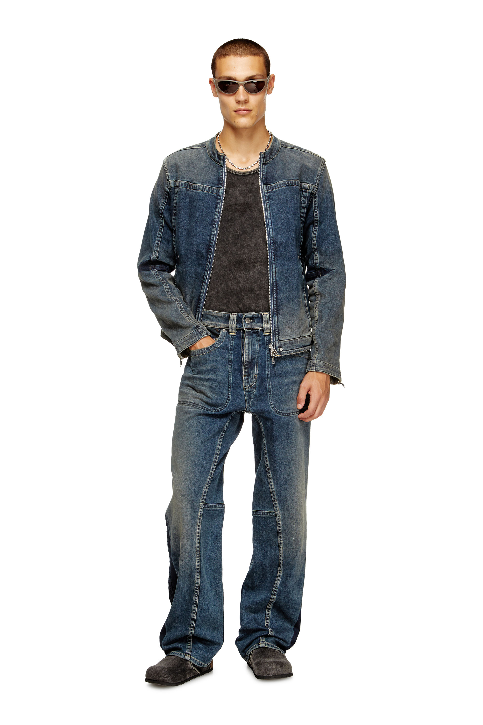 Diesel - Relaxed Jeans 2001 D-Macro 09J06 Homme, Bleu moyen - Image 2
