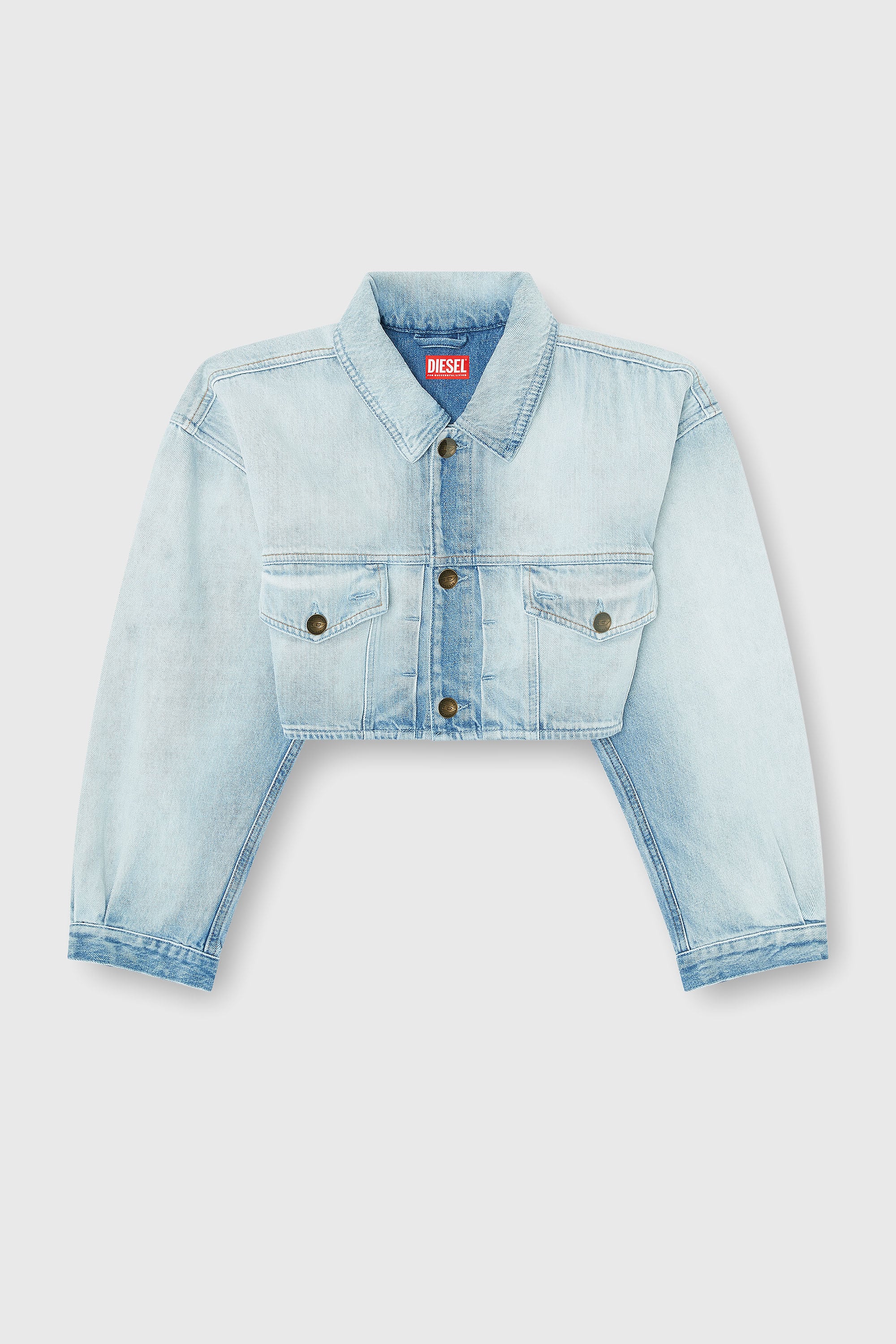 Diesel - DE-MALLEY-S, Chaqueta camionera corta y oversize Mujer in Azul marino - 2