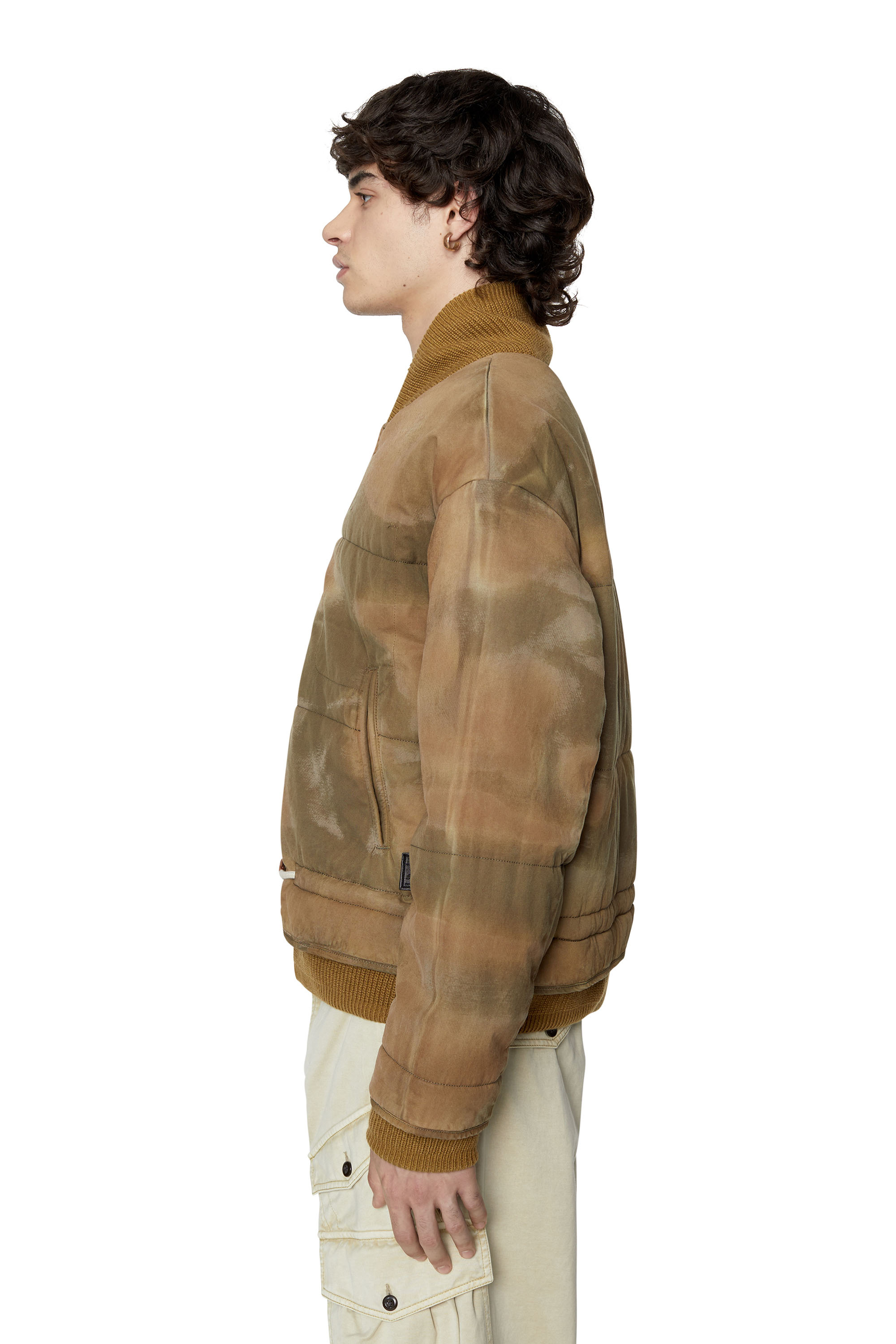 W-SPLEAK-A Unisex: Padded bomber jacket in camo cotton | Diesel