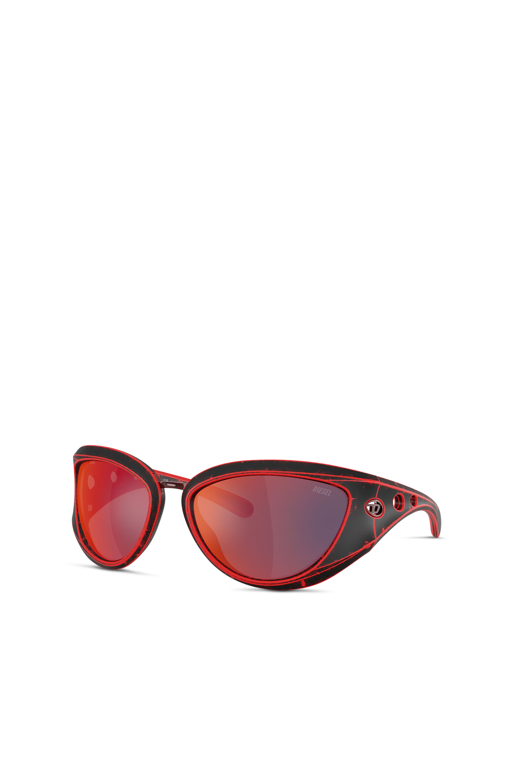 Diesel - 0DL3007U, Unisex's Cat-eye style sunglasses in Red - 5
