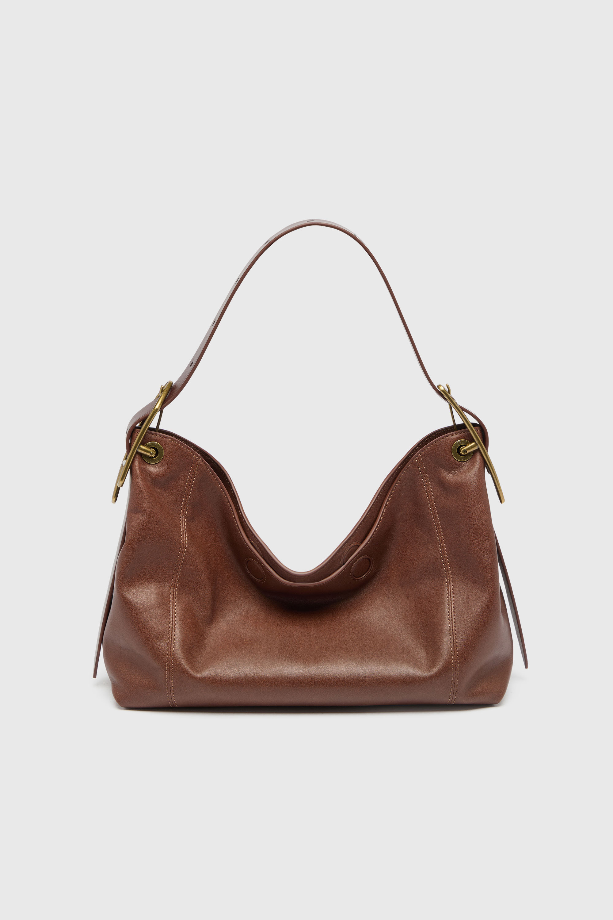 Diesel - D-LINE HOBO S, D-Line Bolso de hombro en piel Mujer in Marr&oacute;n - 2