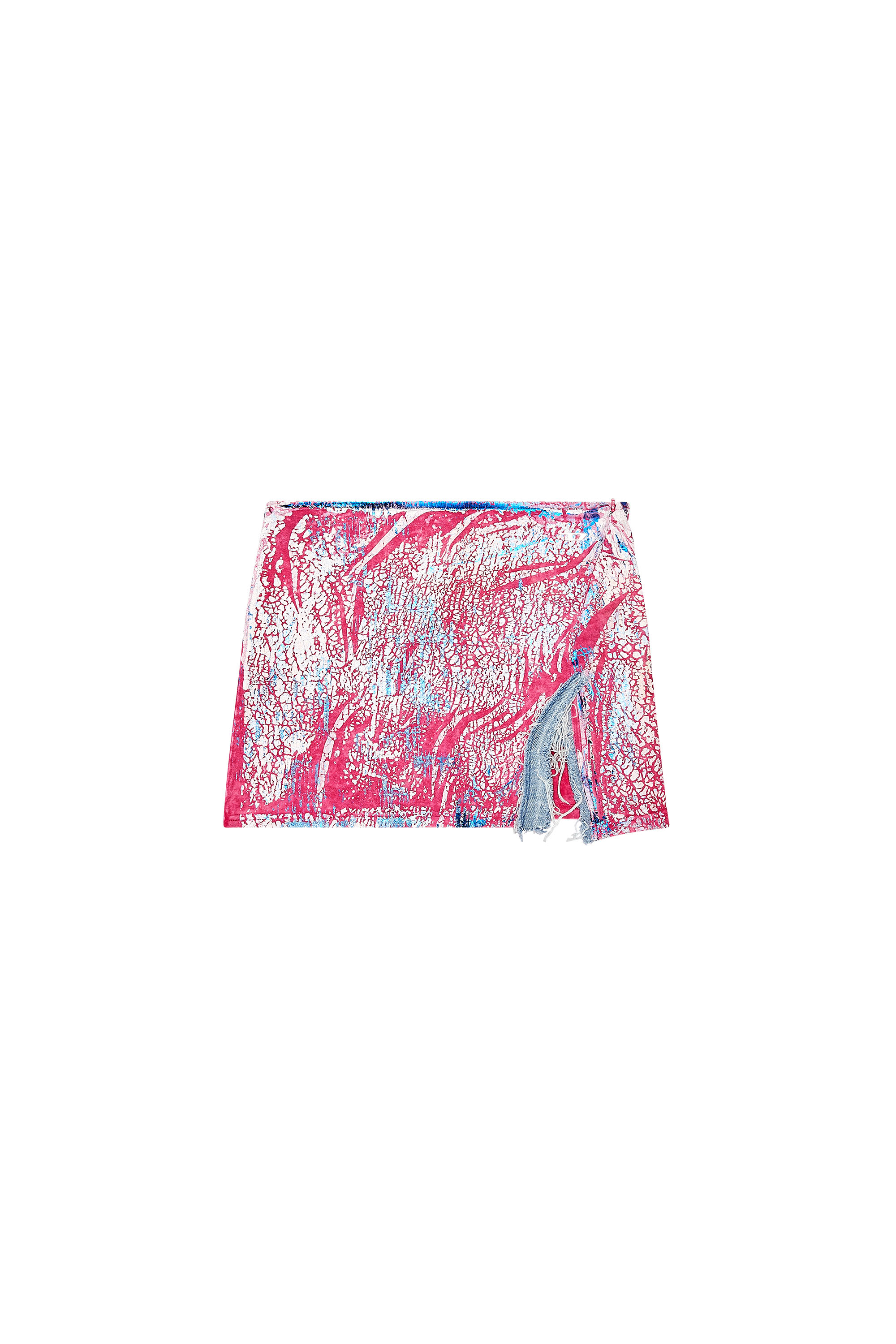 Women's Mini skirt in screen-printed jersey | Pink | Diesel