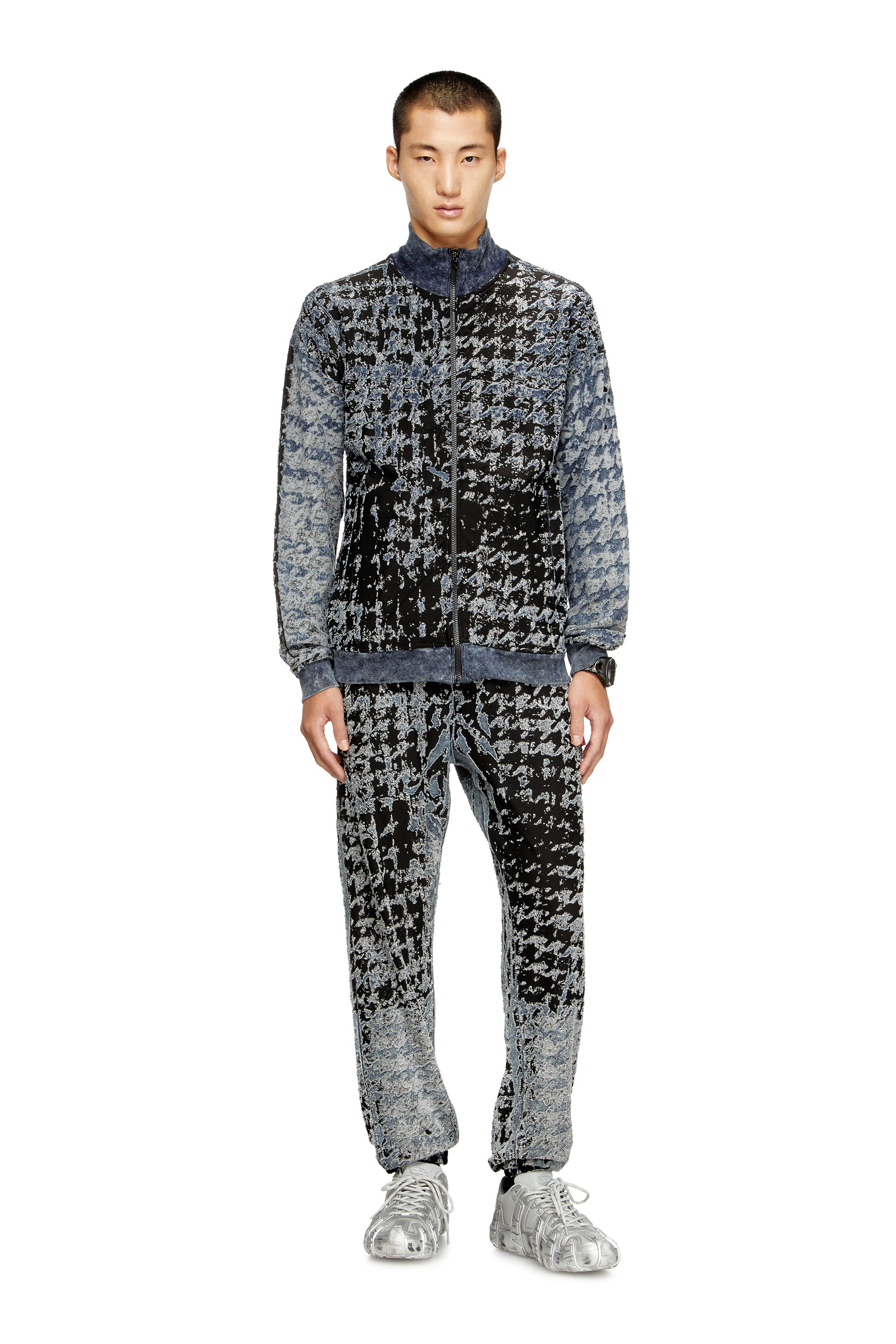 Diesel - P-LABIS, Pantalon à taille élastiquée en dévoré motif pied-de-poule Homme in Polychrome - 2