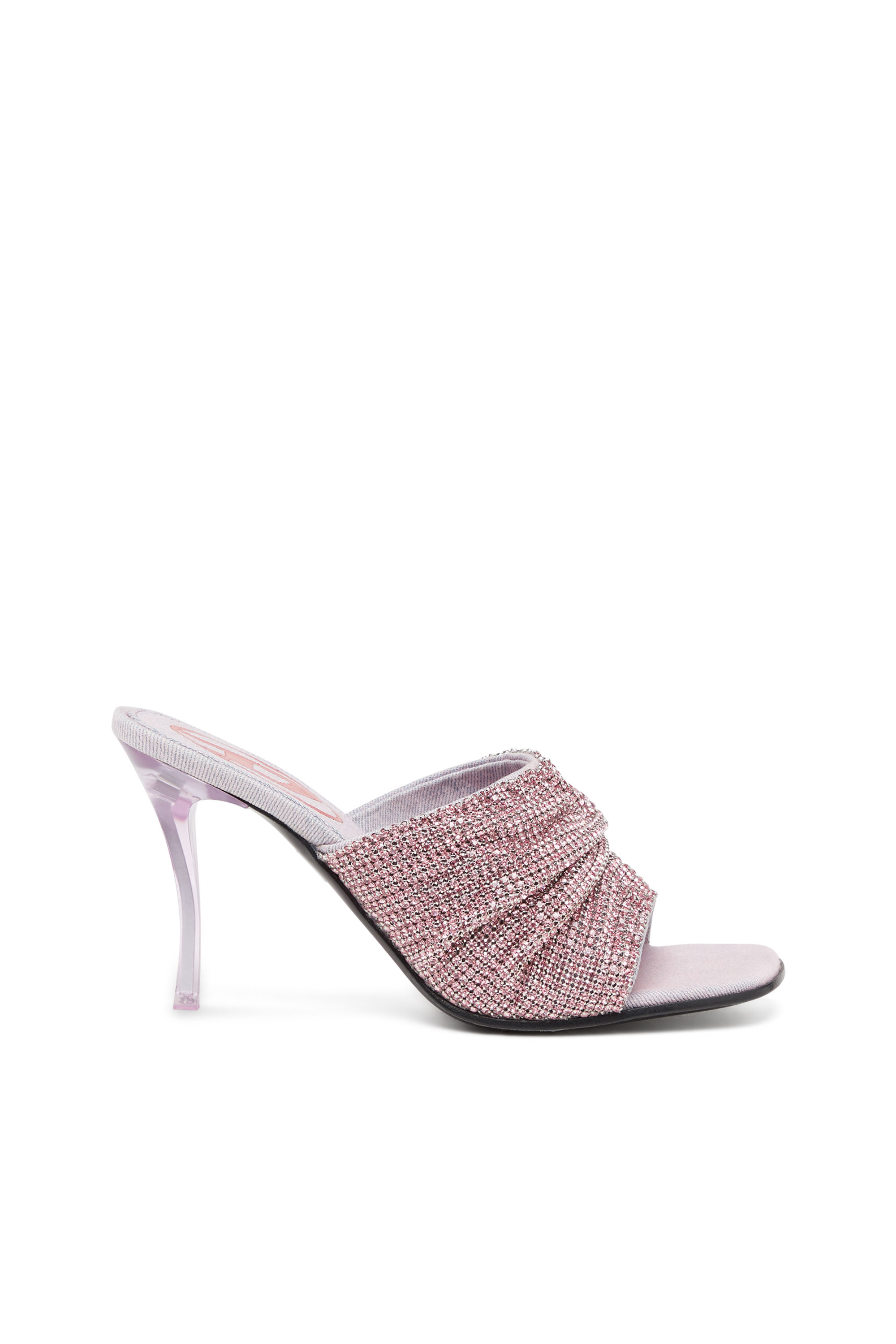 Diesel - D-SYDNEY SDL S, Woman's D-Sydney Sdl S Sandals - Mule sandals with rhinestone band in Pink - 1