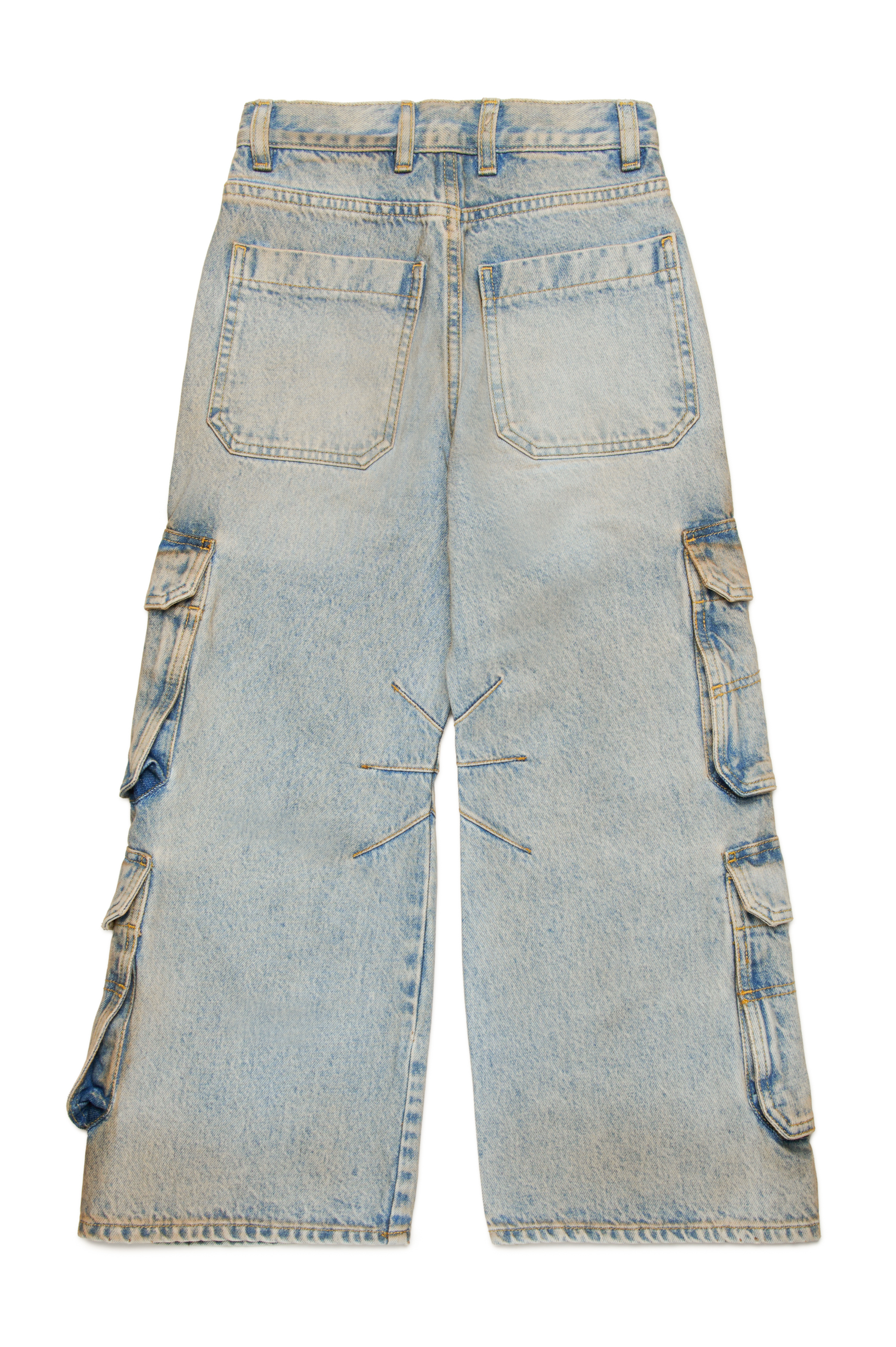 DIESEL カーゴデニムパンツ D-Argjx-Cargo-J Loose Jeans - D-Argjx | Blue | 4-16 YEARS Girls | Diesel