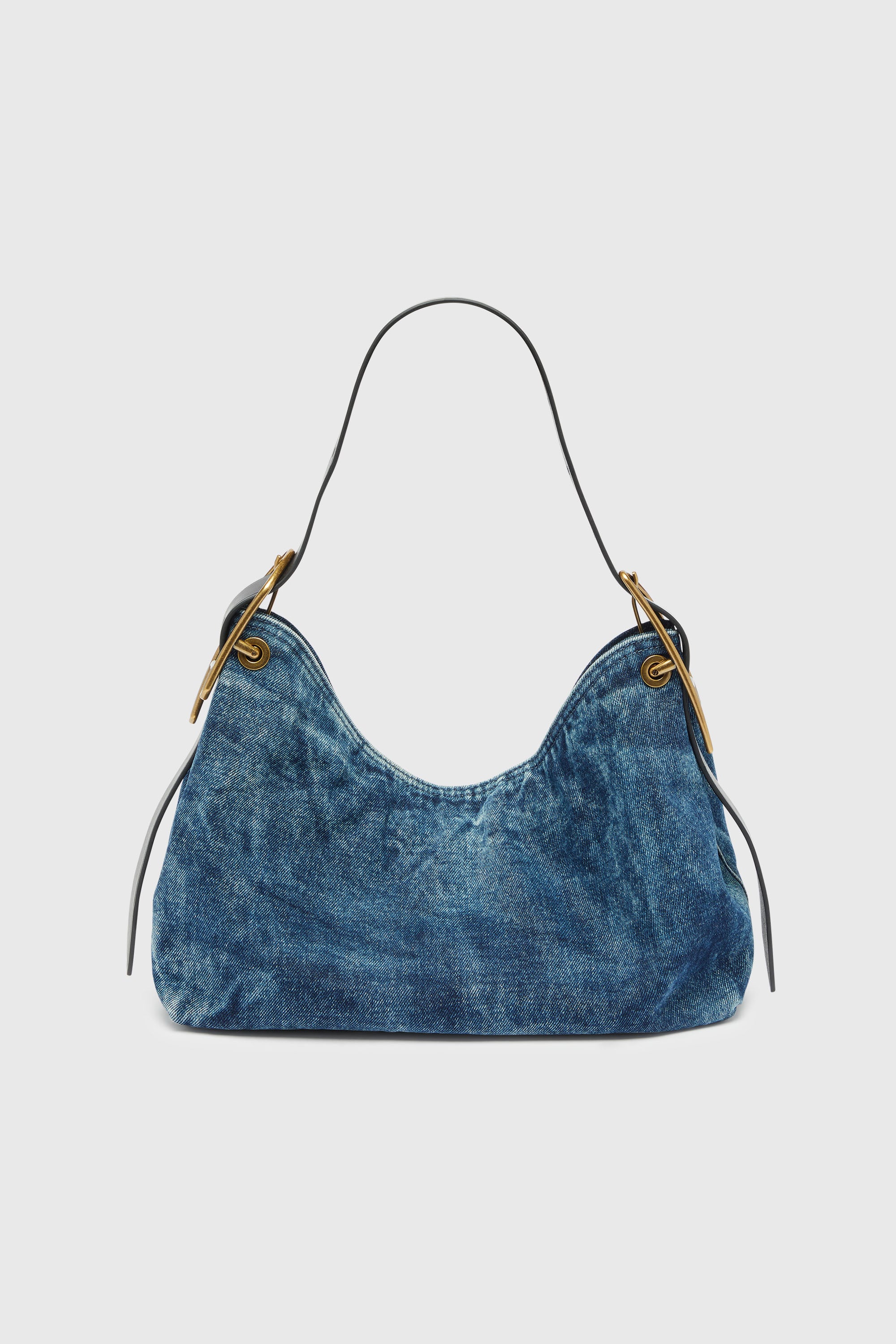 Diesel - D-LINE HOBO S, Woman's D-Line-Denim shoulder bag in Medium blue - 2