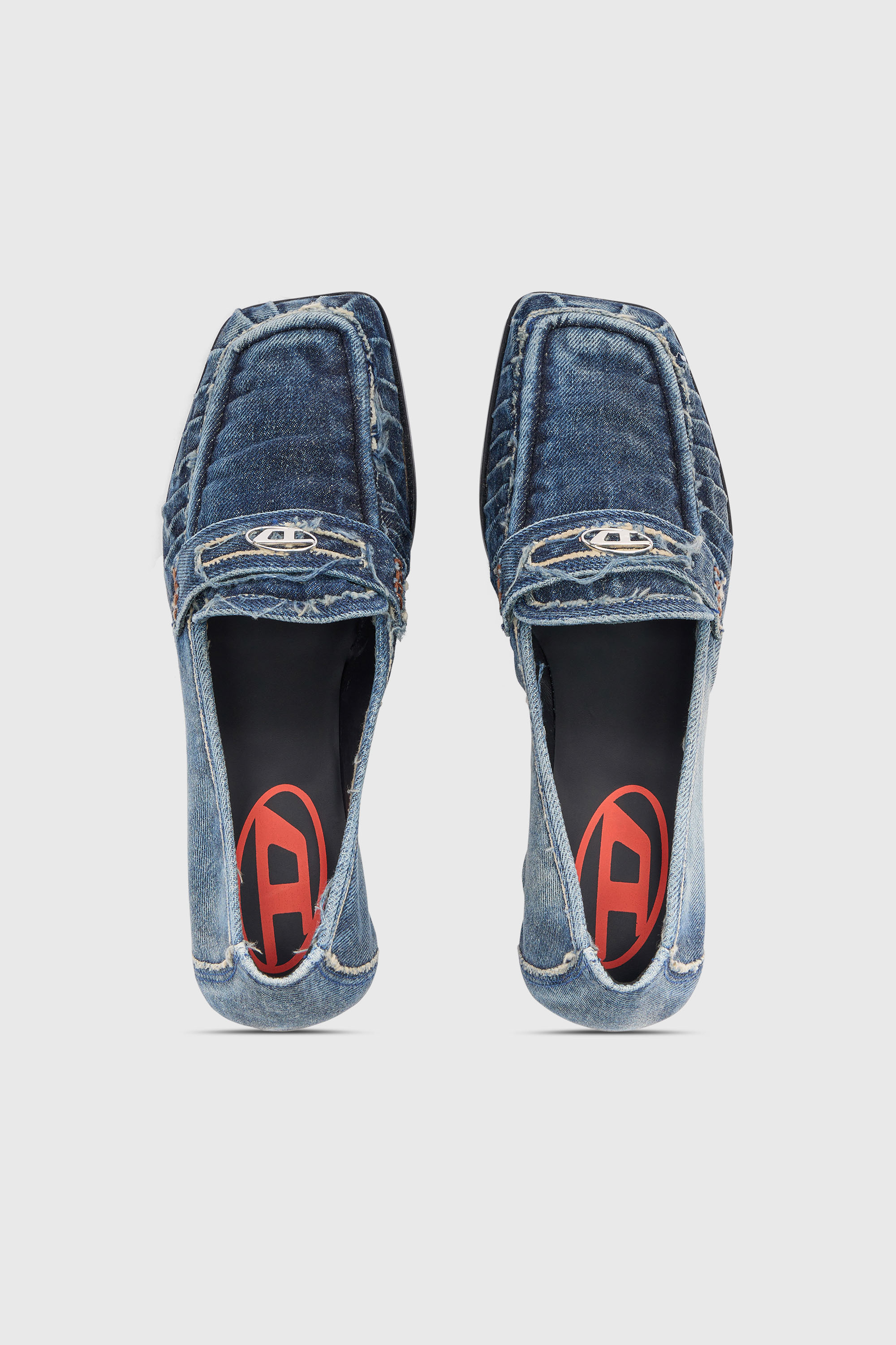 DIESEL ローファー D-AMBER MOC 30 Women's D-Amber-Penny loafers in denim | Blue | Diesel {{Country}}