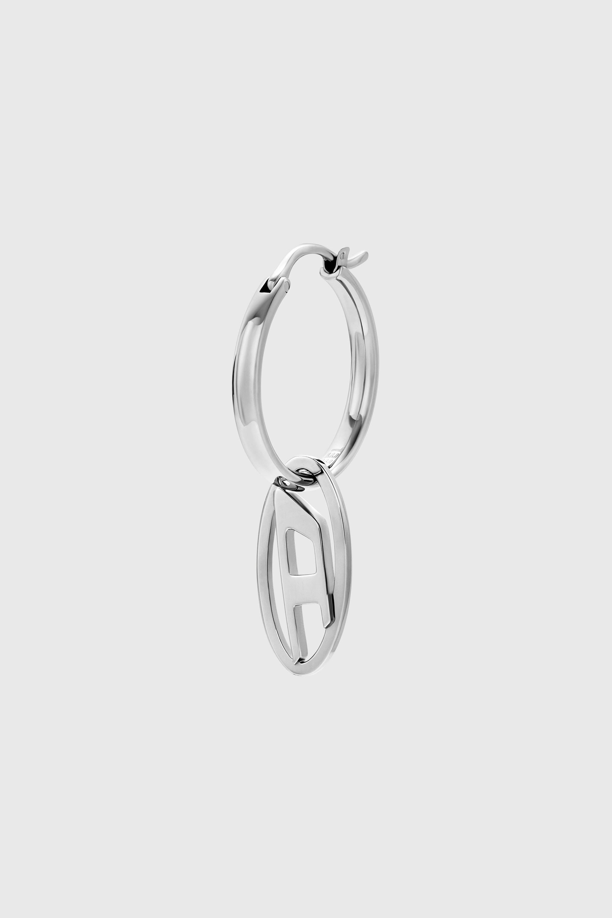 Diesel - DX1601040, Unisex's Stainless Steel Hoop Earring in Silver - 1