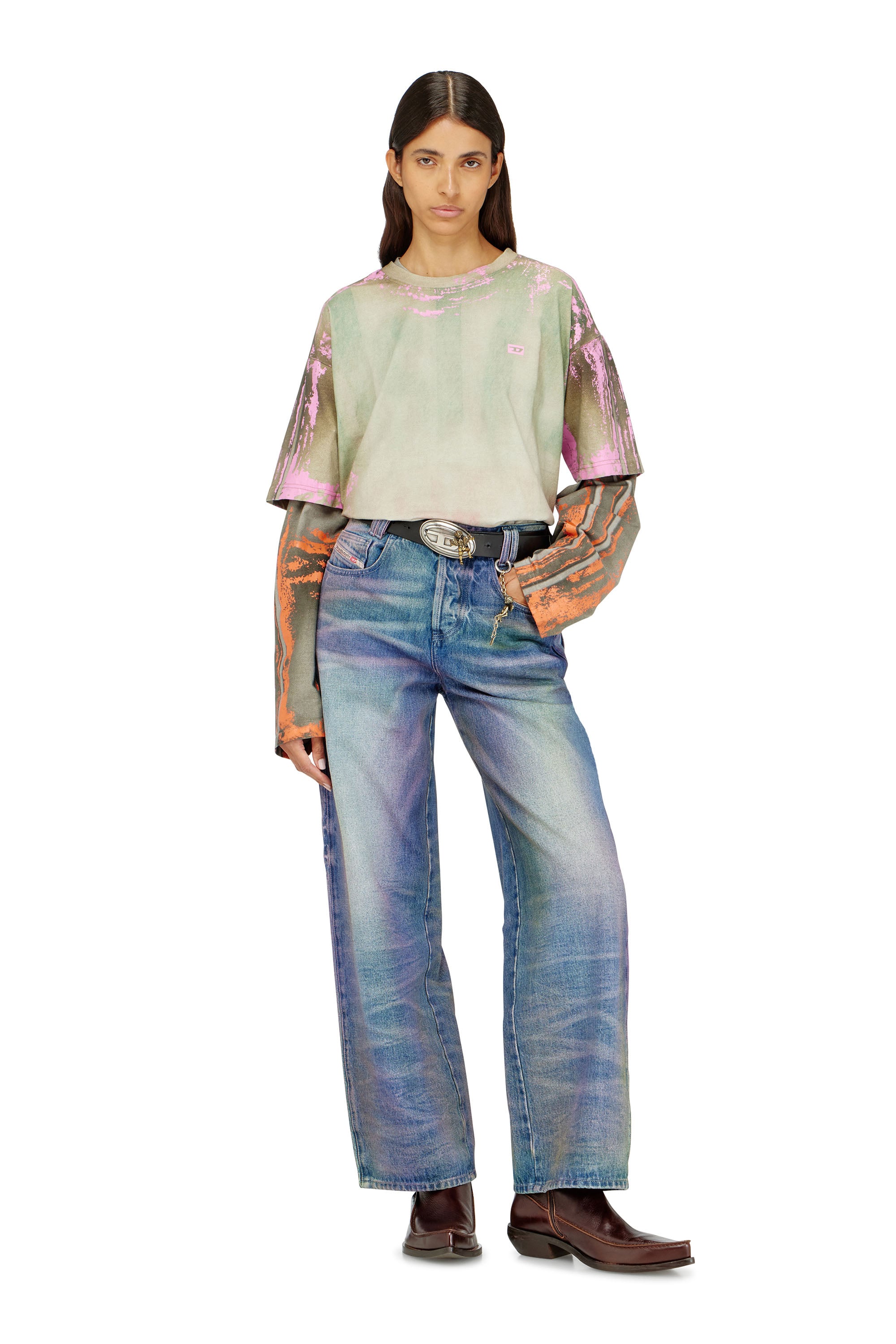 Diesel - Unisex's Relaxed Jeans 1982 D-Hakou 007FW, Medium blue - 1