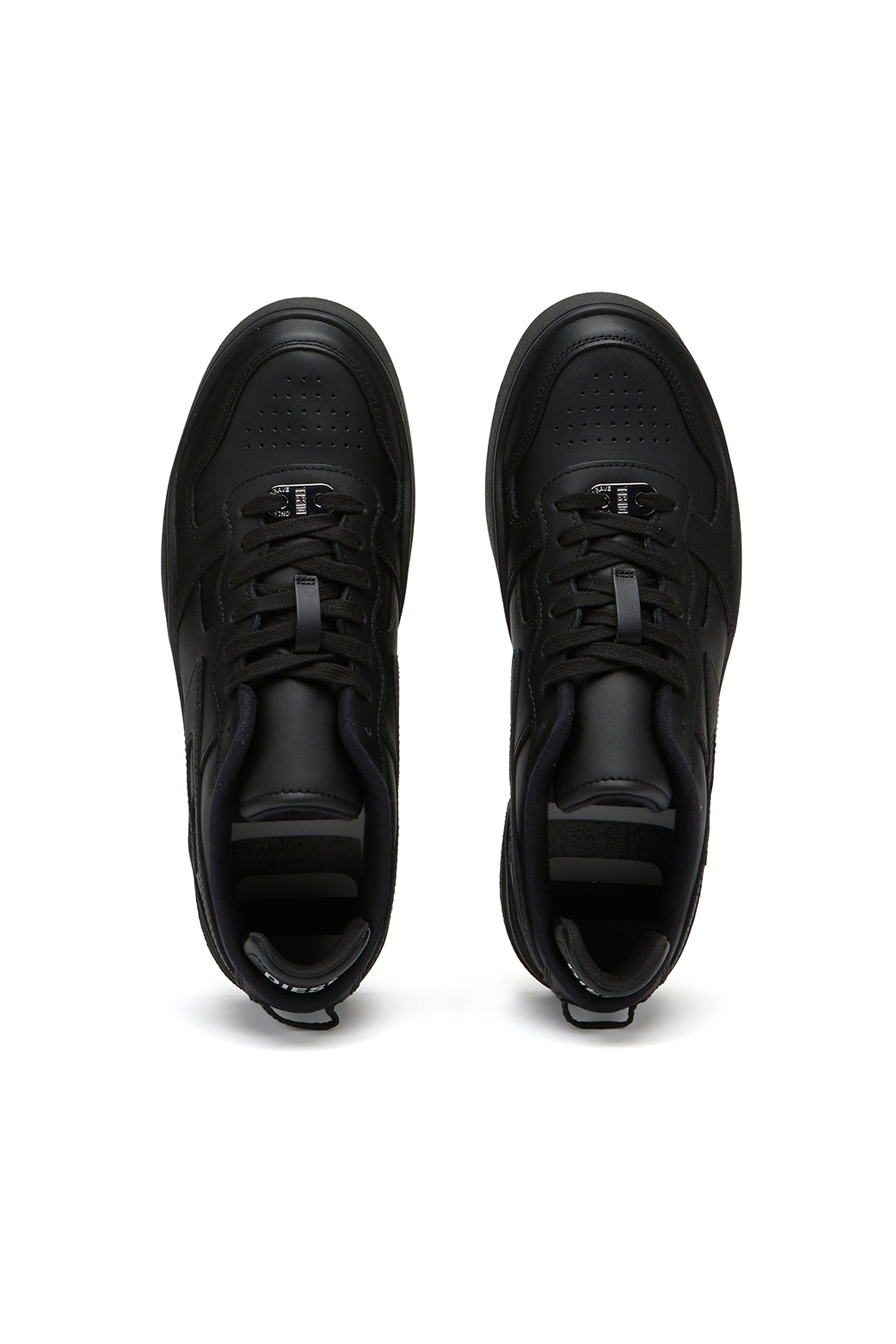 S-UKIYO LOW Man: Leather low-top sneakers with D logo | Diesel