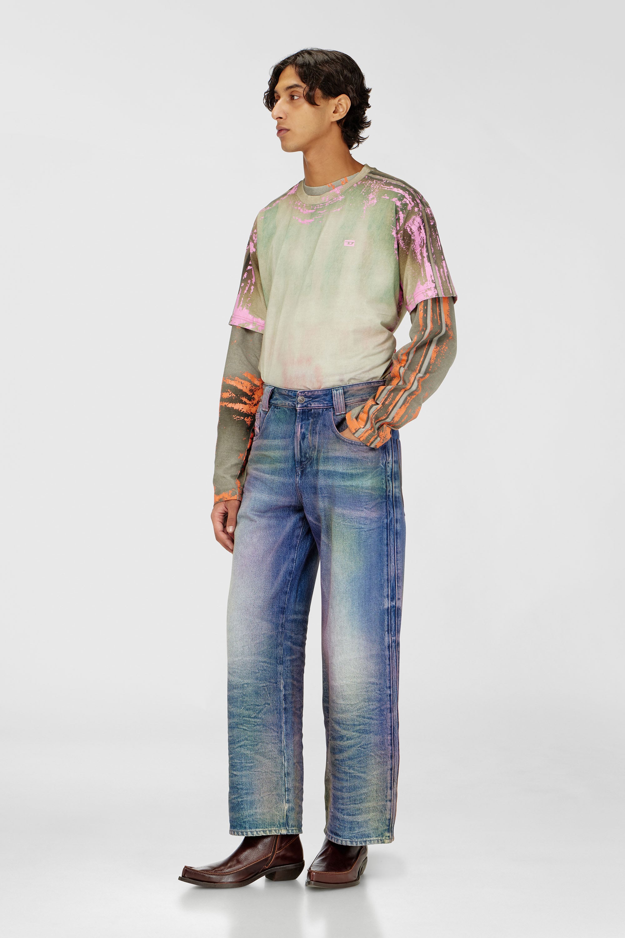 Diesel - Relaxed Jeans 1982 D-Hakou 007FW Unisex, Azul medio - 1