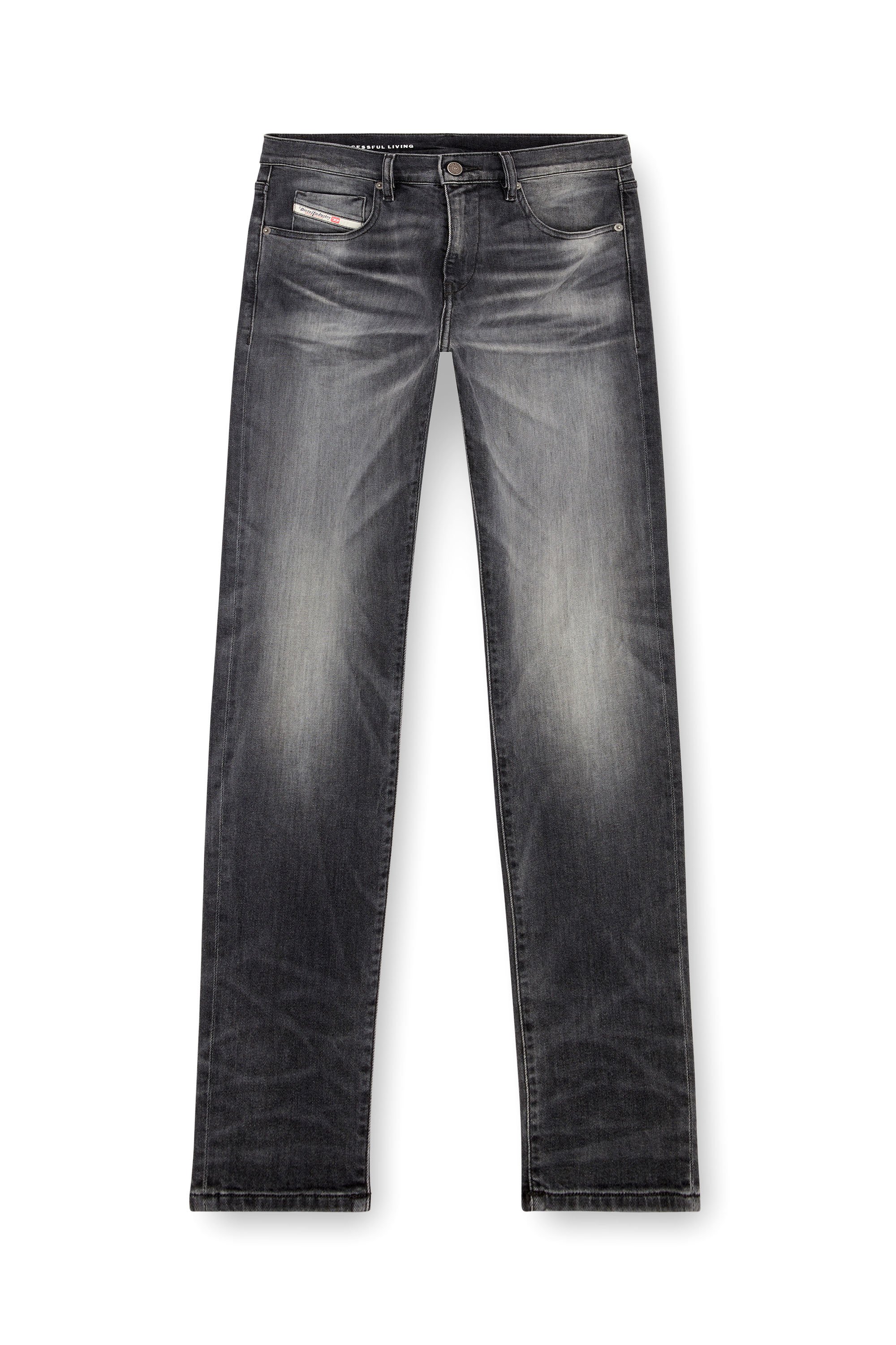 Slim Jeans 2019 D-Strukt 09J52, Noir/Gris foncé Diesel - Slim Jeans 2019 D-Strukt 09J52 Homme, Noir/Gris foncé - Image 2