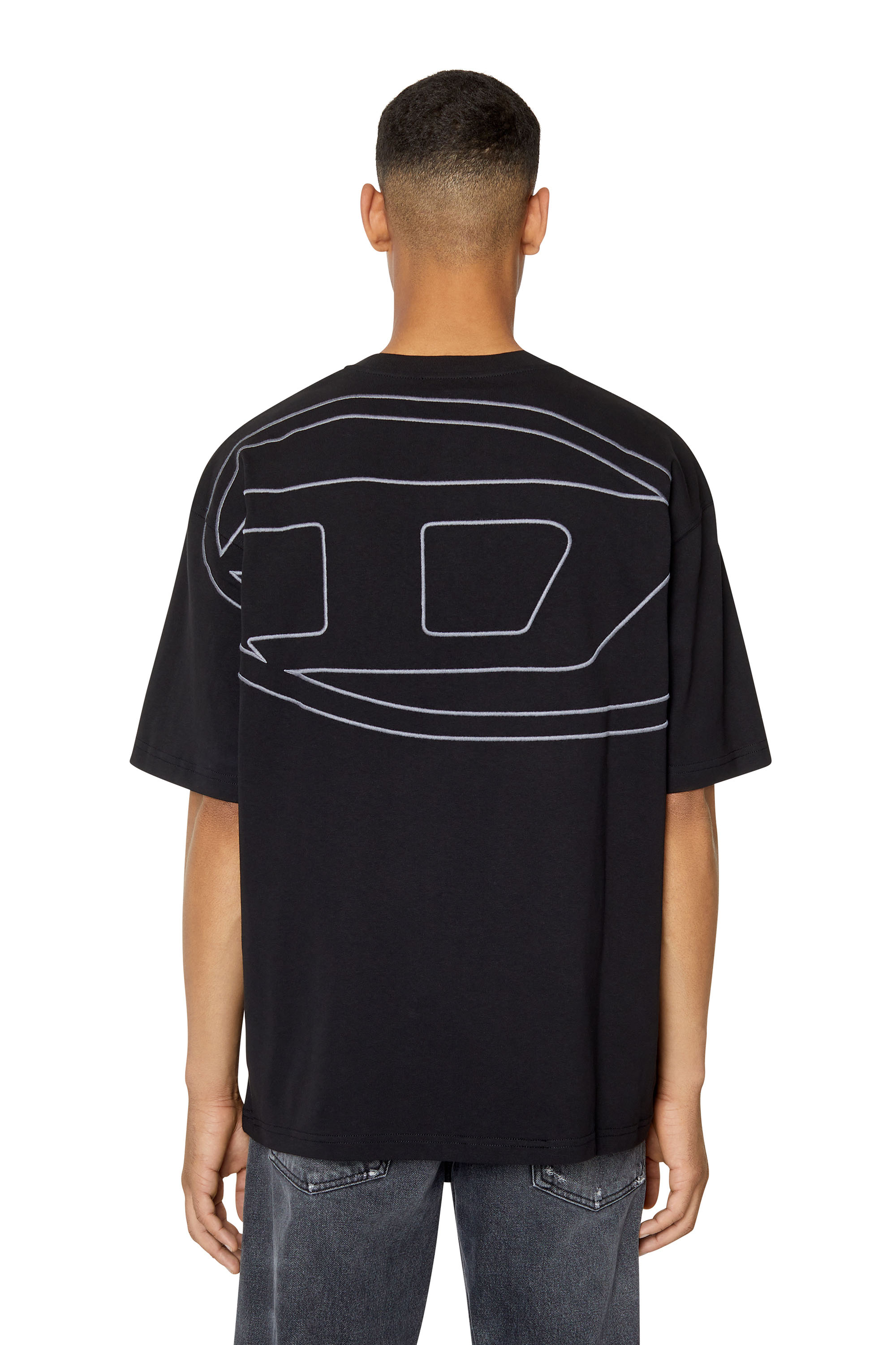 T-BOGGY-MEGOVAL Man: T-shirt with back maxi D logo | Diesel