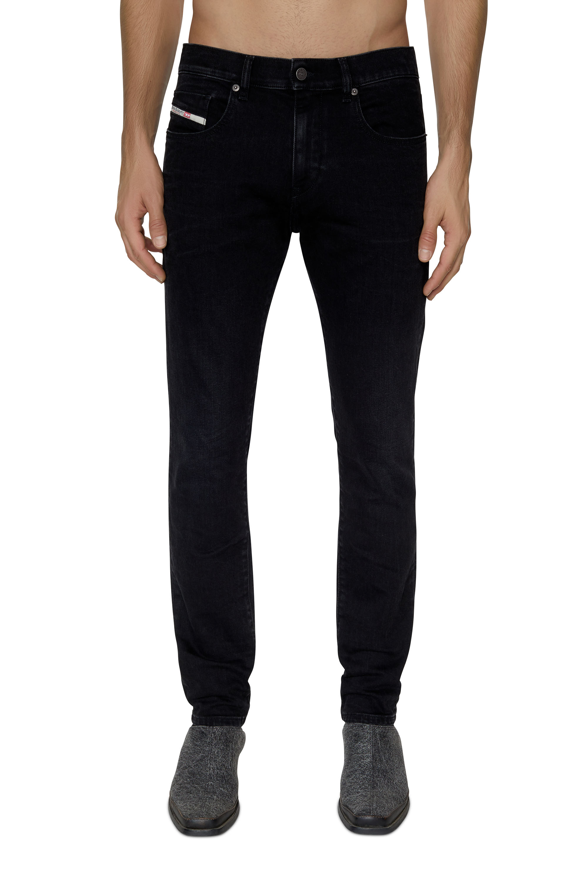Diesel - Slim Jeans 2019 D-Strukt 09D48 Hombre, Negro/Gris oscuro - 1