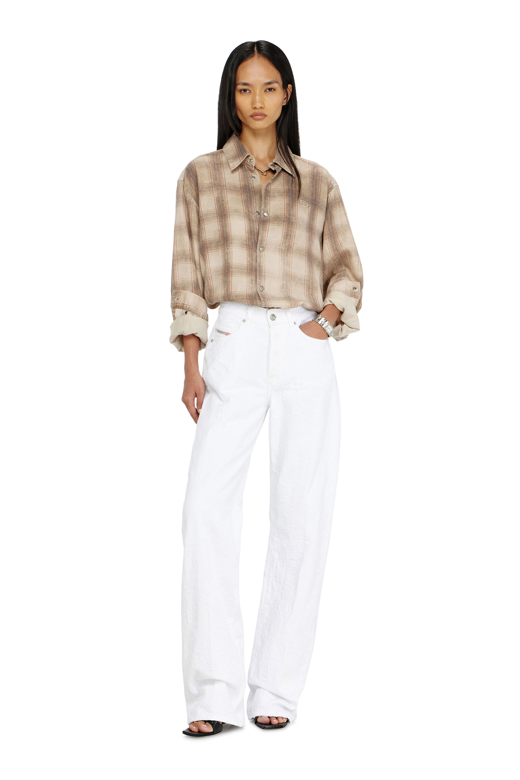 Diesel - Regular Jeans 1971 D-Sent 007EX Mujer, Blanco - 1