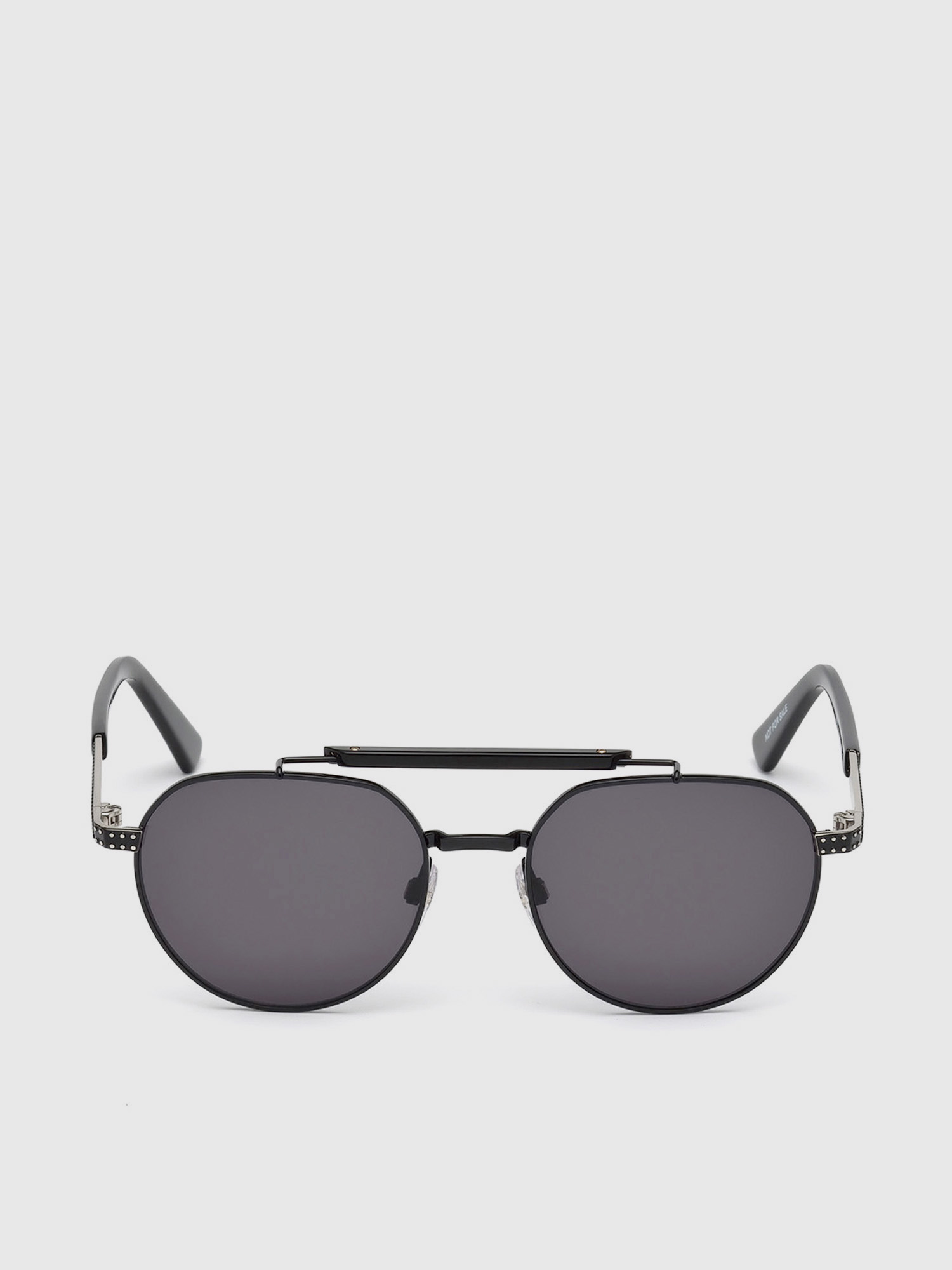 Diesel - DL0239, Unisex's 80's inspired eyewear with round lenses in Black - 1