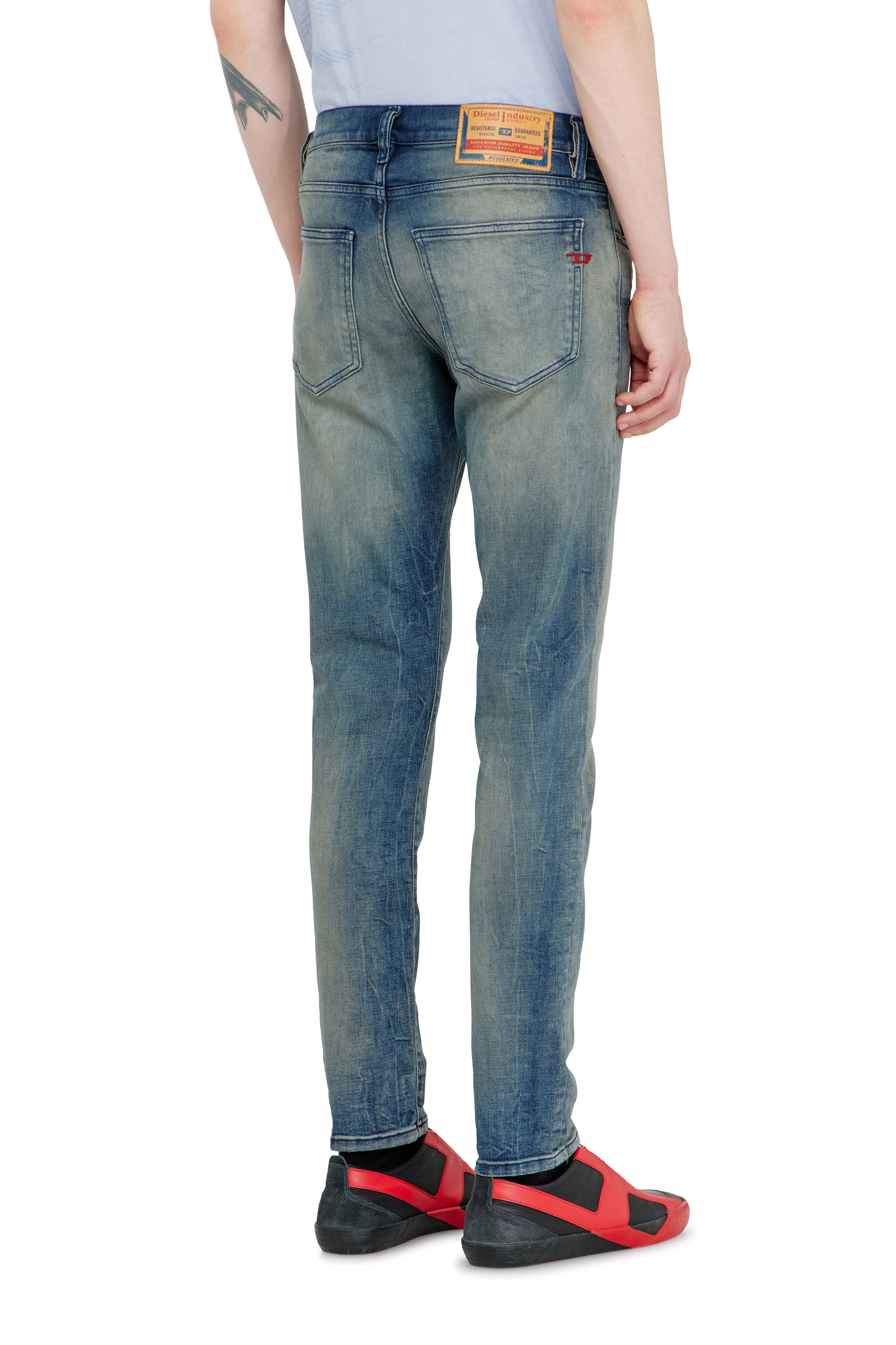 Diesel - Slim Jeans 2019 D-Strukt 09N45 Homme, Bleu moyen - Image 5