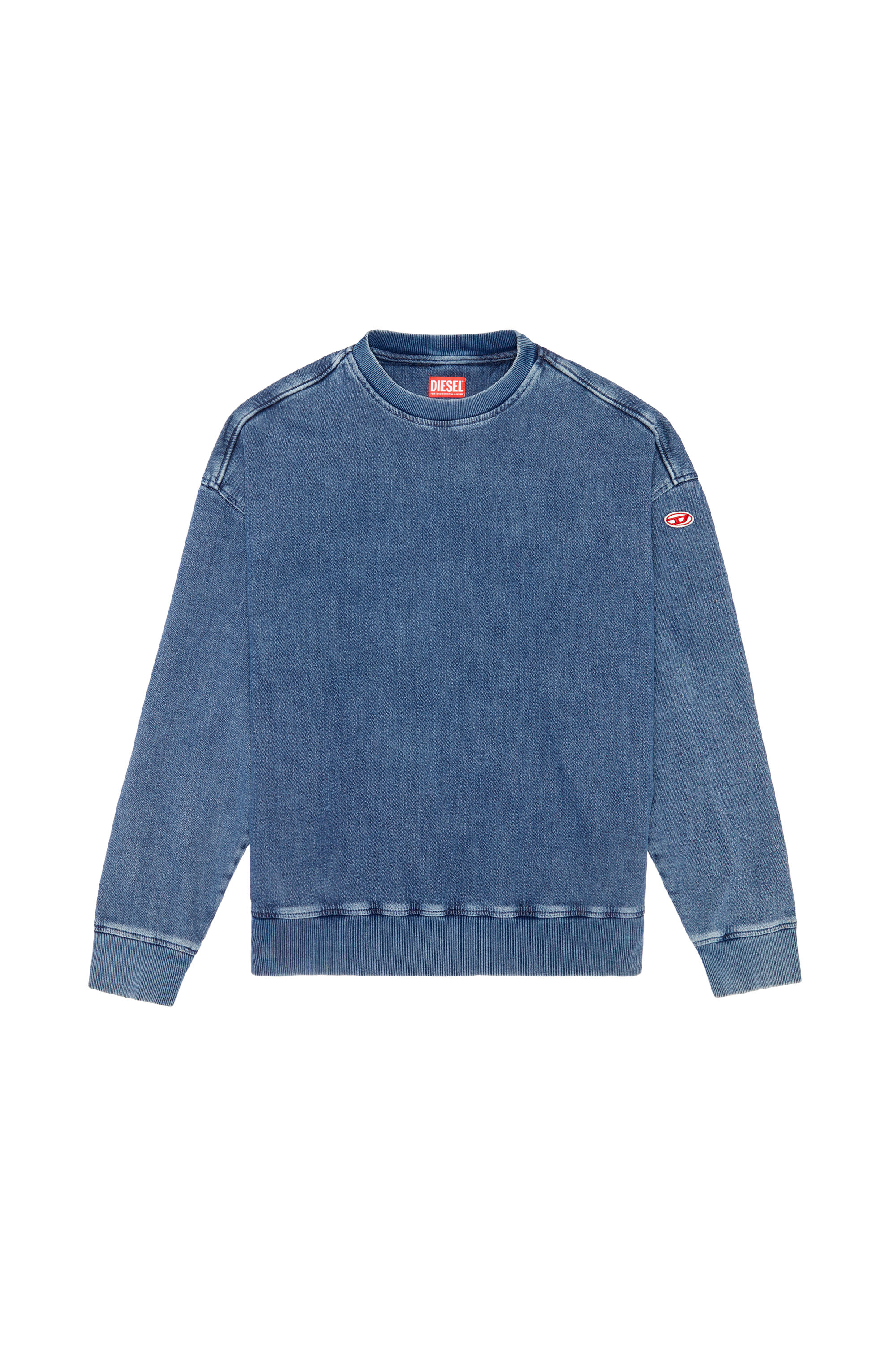 D-KRIB-NE Man: Sweatshirt in Track Denim | Diesel Library